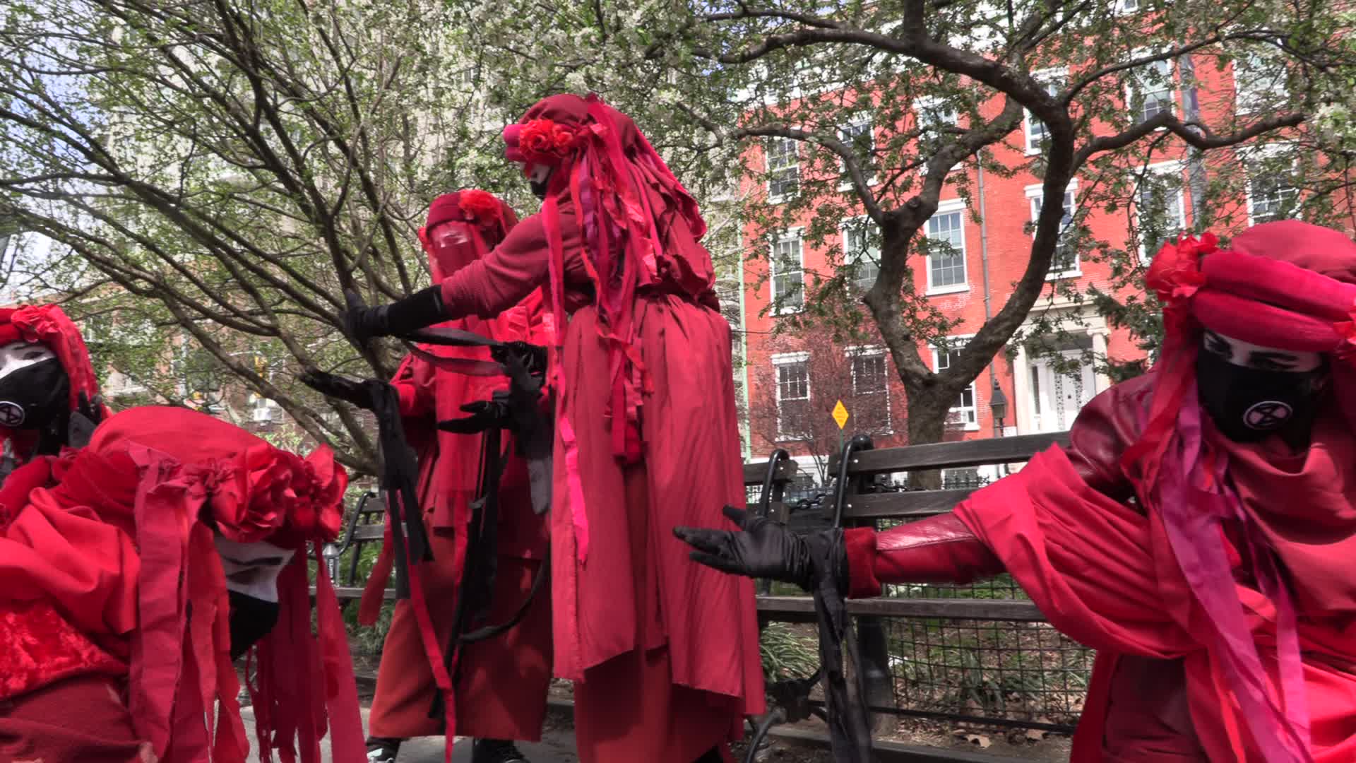 NYC: Thirteen arrested as Extinction Rebellion protesters block traffic