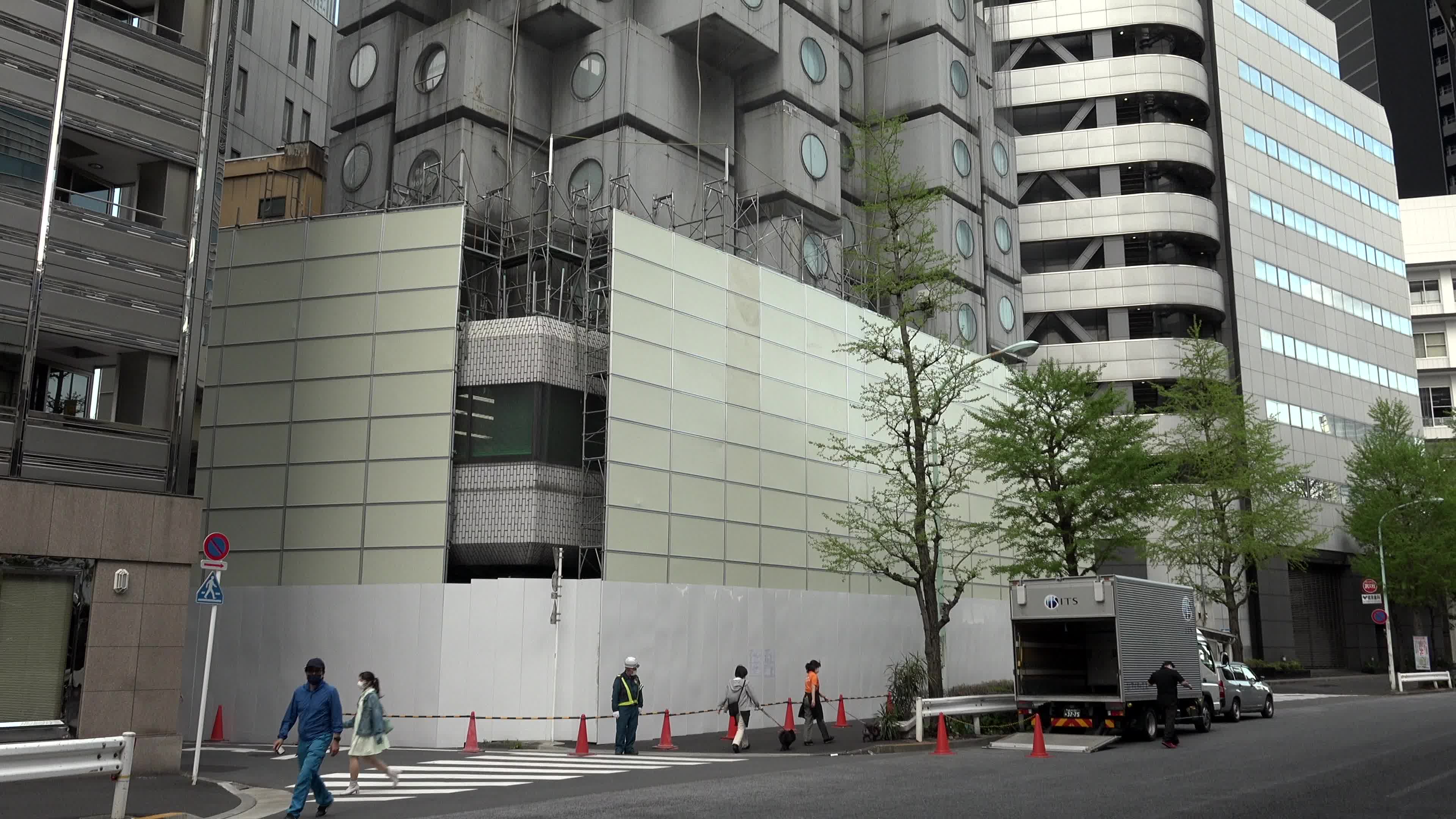 Demolition works continue at Tokyo's iconic Nakagin Capsule Tower