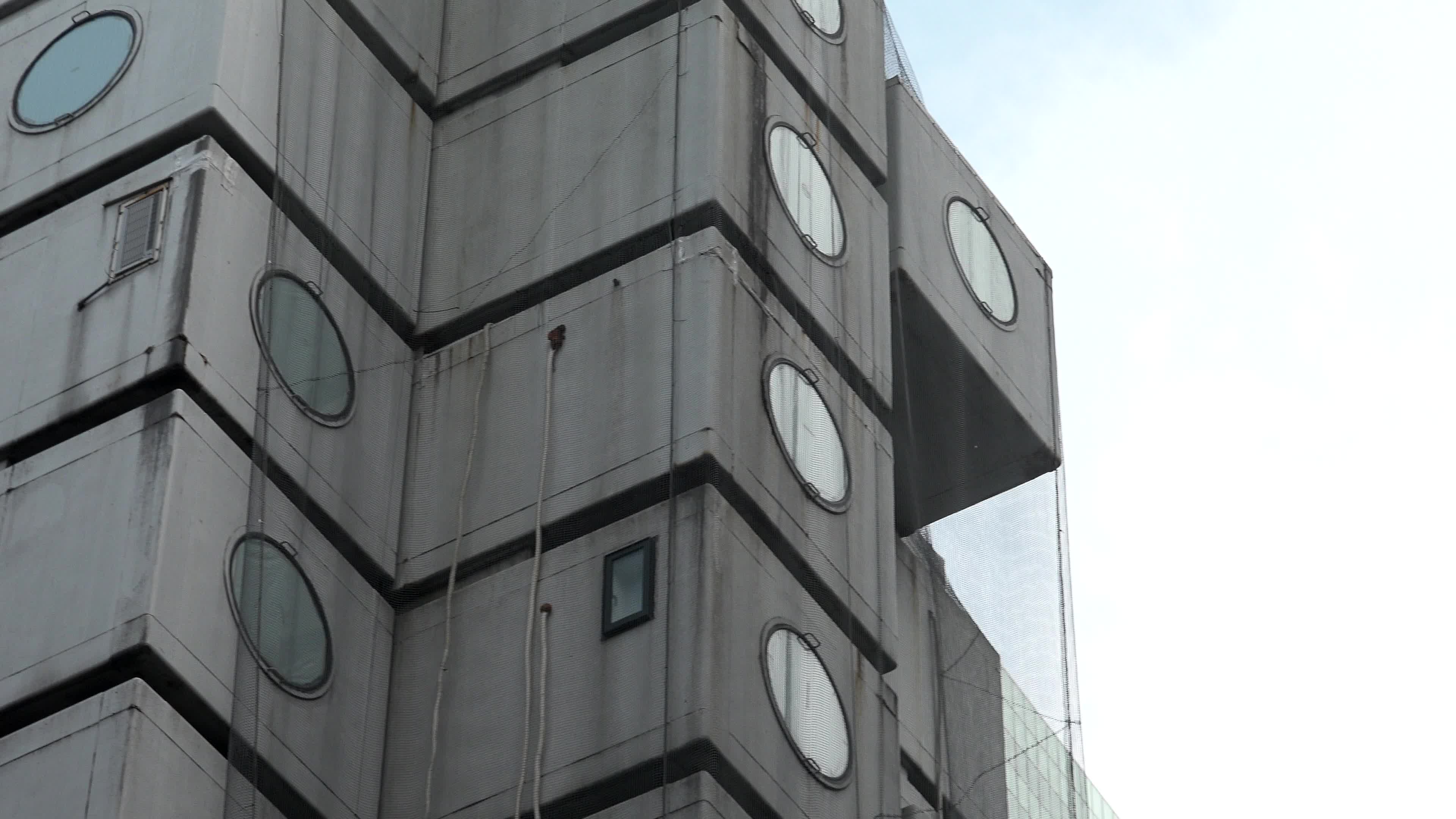 Demolition works continue at Tokyo's iconic Nakagin Capsule Tower