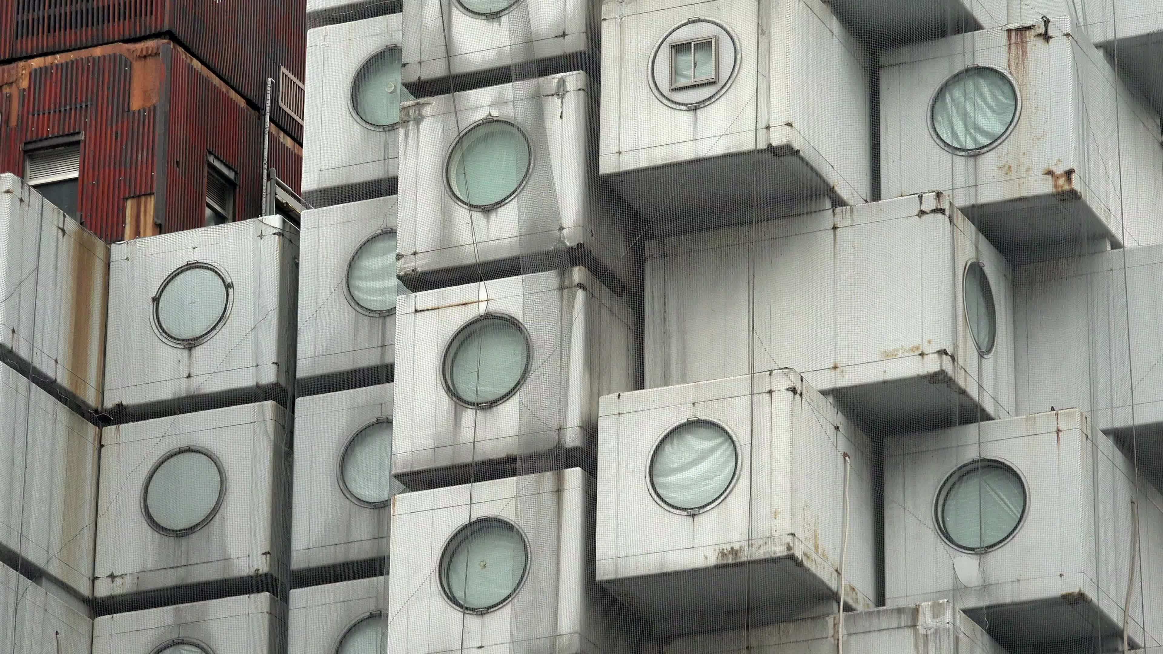 Demolition works continue at Tokyo's iconic Nakagin Capsule Tower
