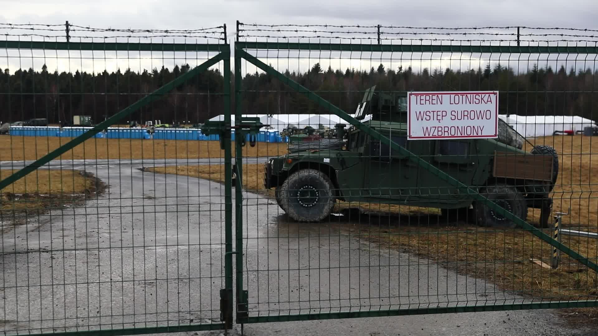 U.S. Military Base At Arlamow Airport In Poland