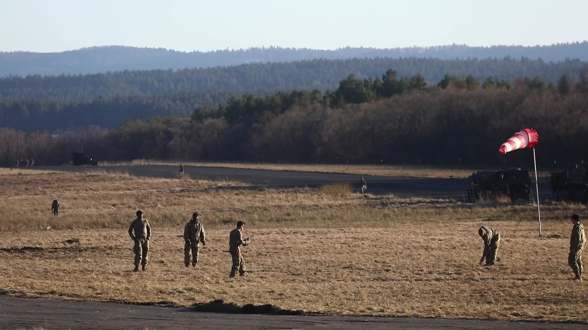 U.S. Military Base At Arlamow Airport In Poland