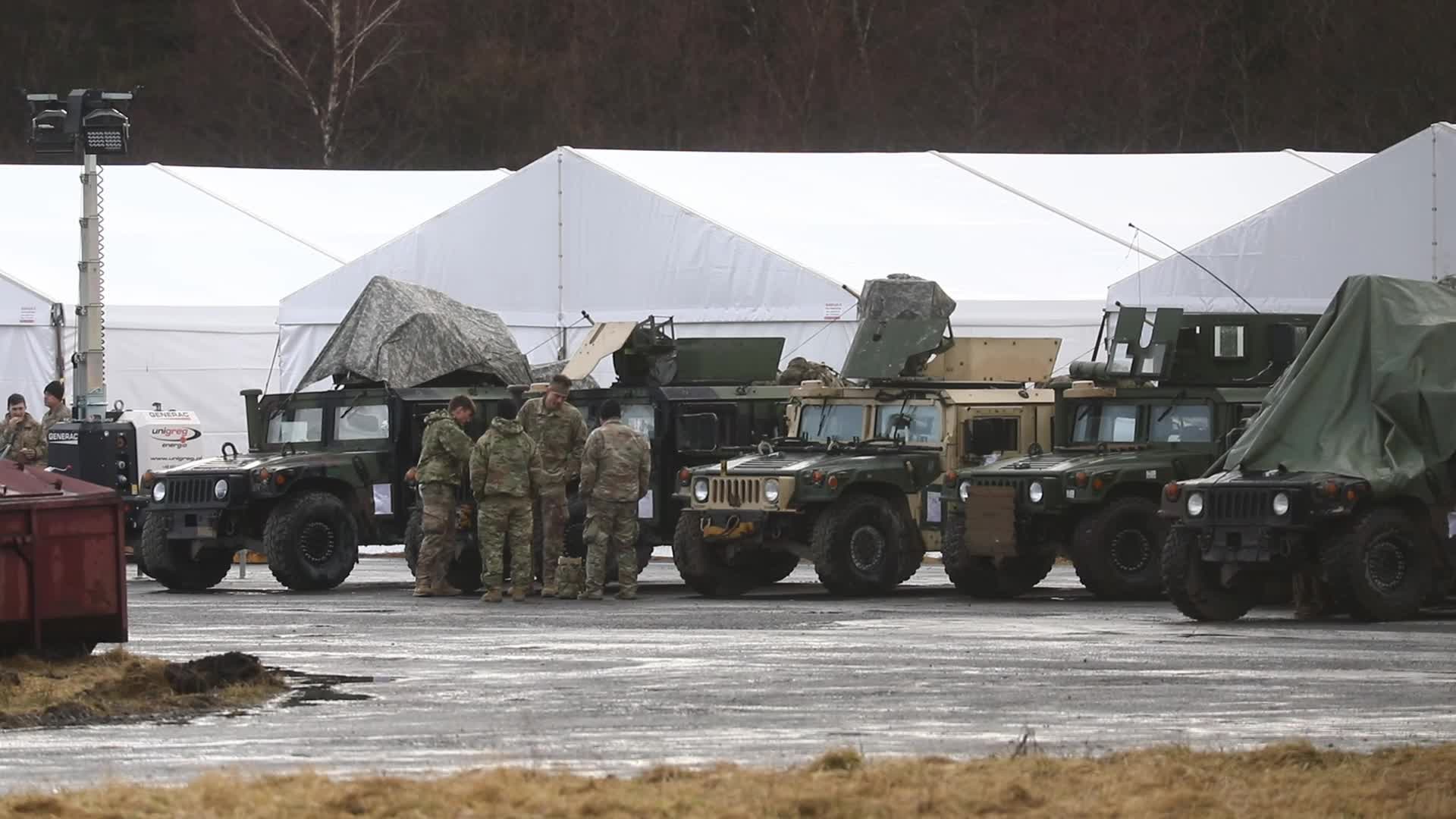U.S. Military Base At Arlamow Airport In Poland