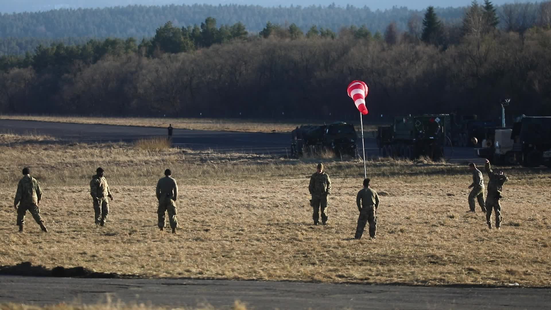 U.S. Military Base At Arlamow Airport In Poland