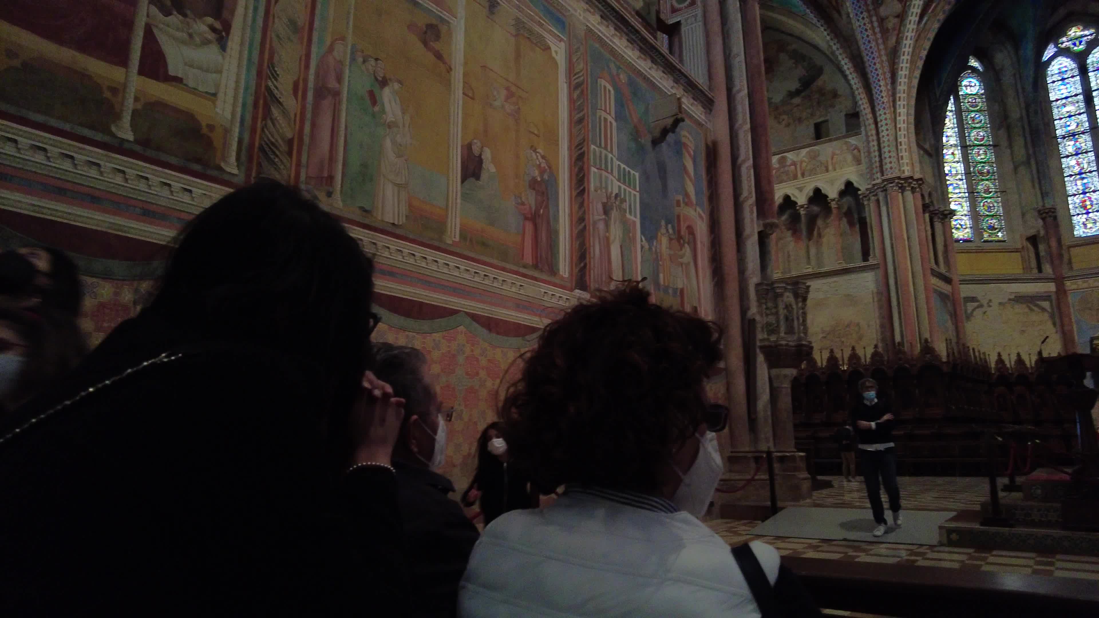 Tourists visiting Assisi, Italy