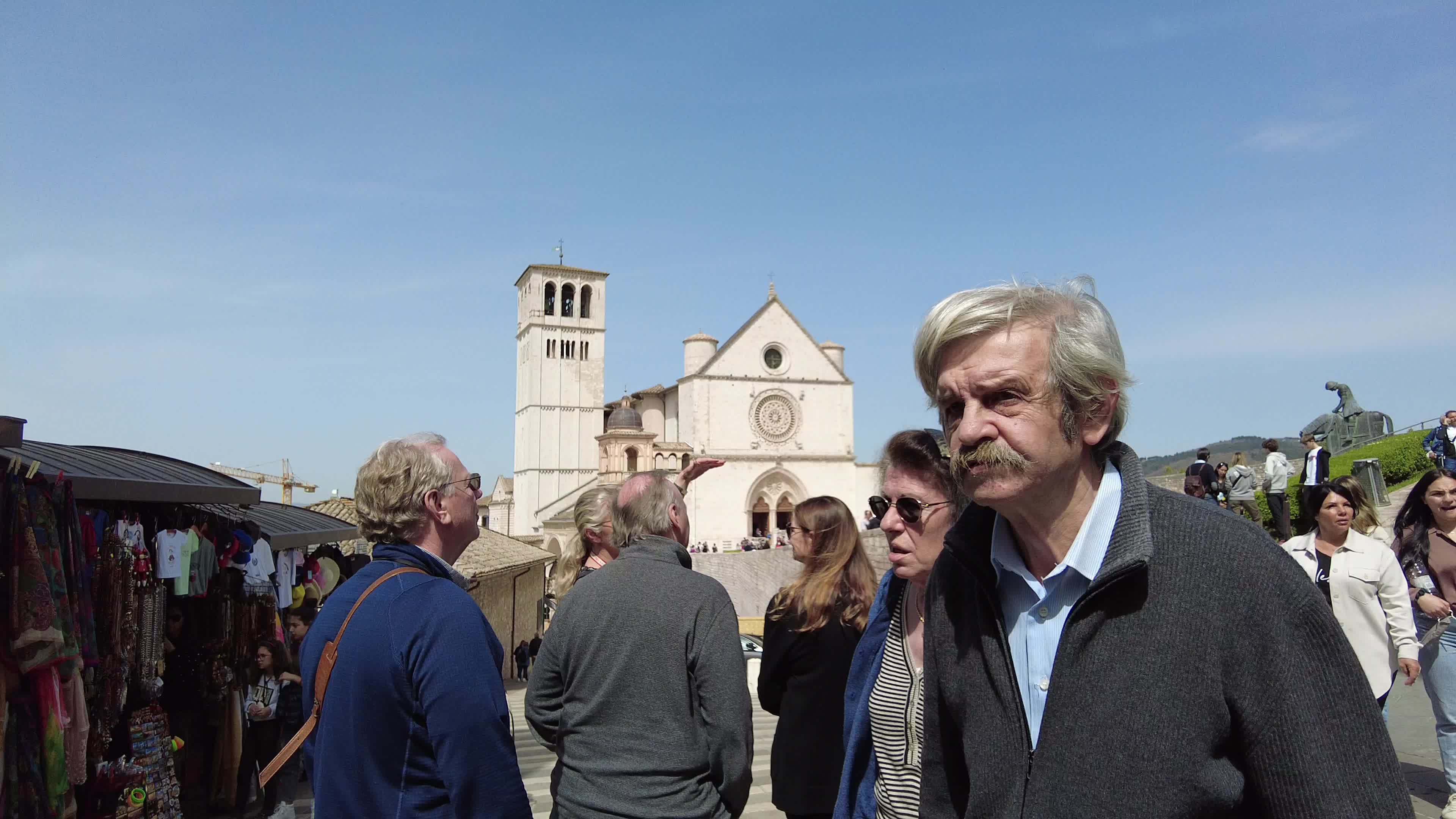 Tourists visiting Assisi, Italy