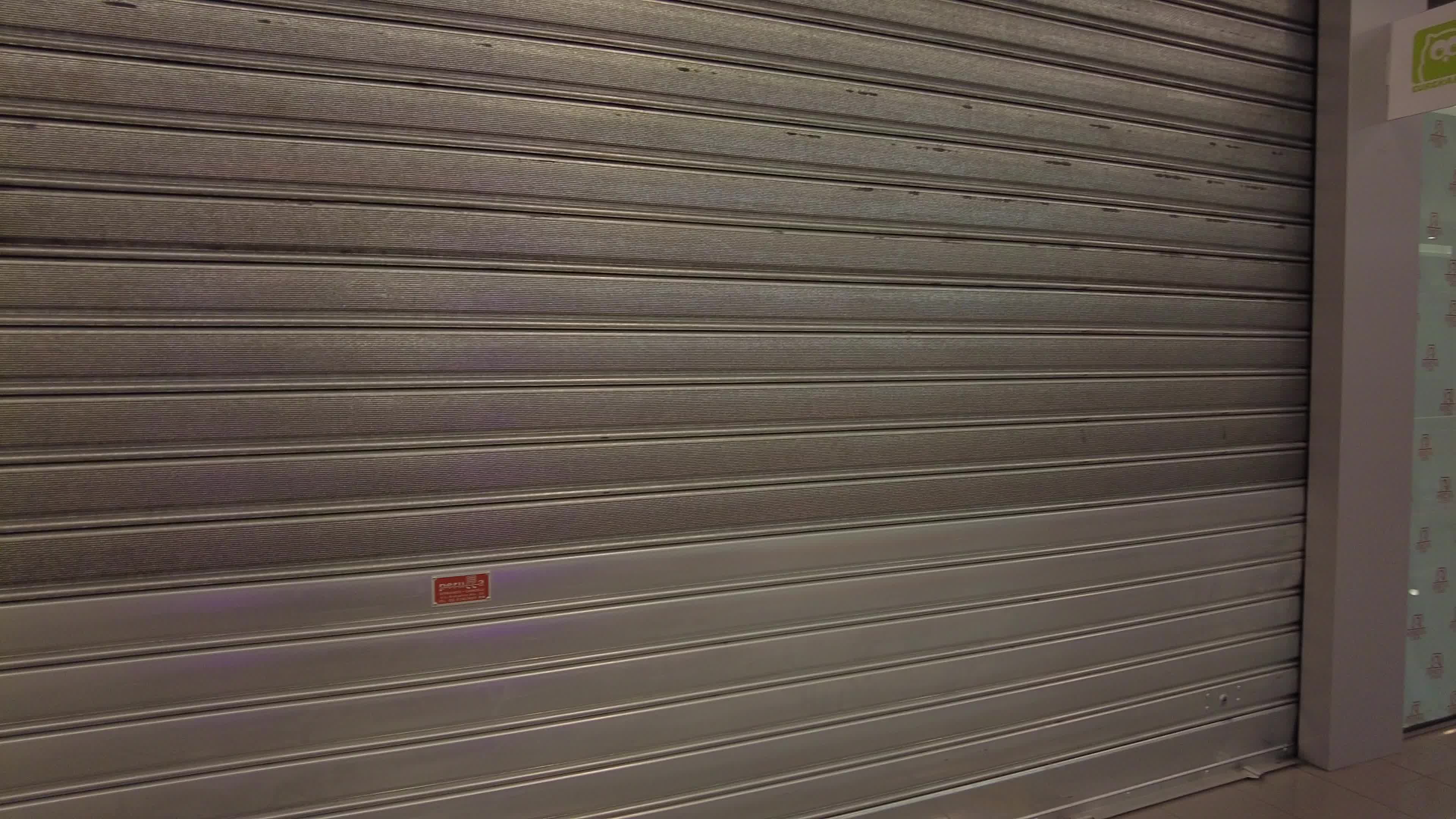 Closed stores in a shopping centre in Italy