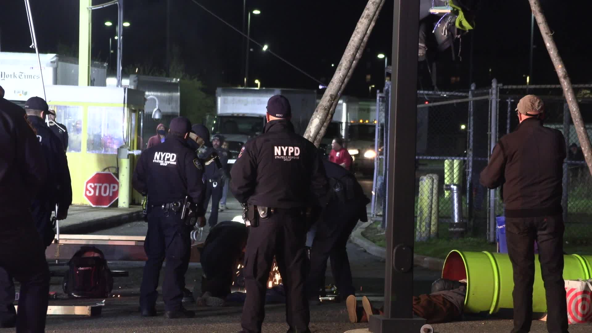 NYC: Climate protesters arrested after blockading New York Times distribution center