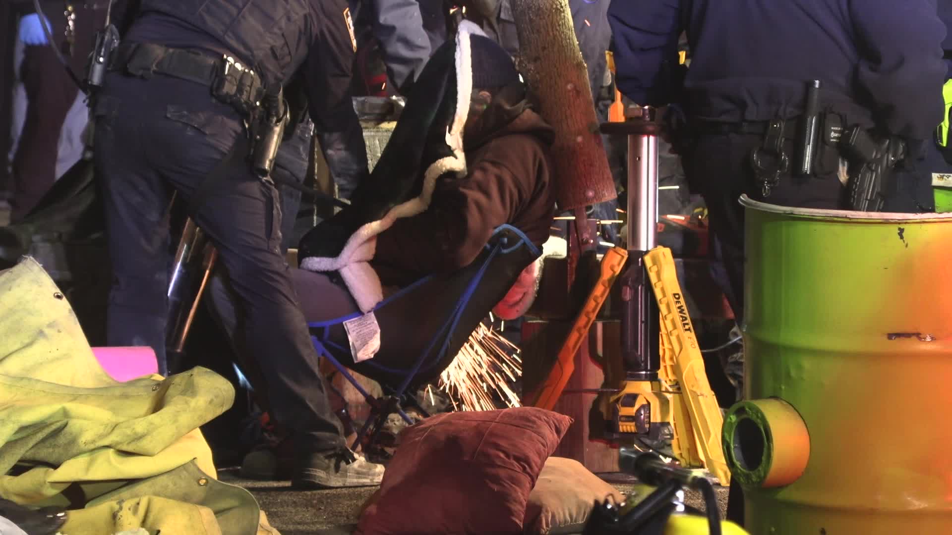 NYC: Climate protesters arrested after blockading New York Times distribution center
