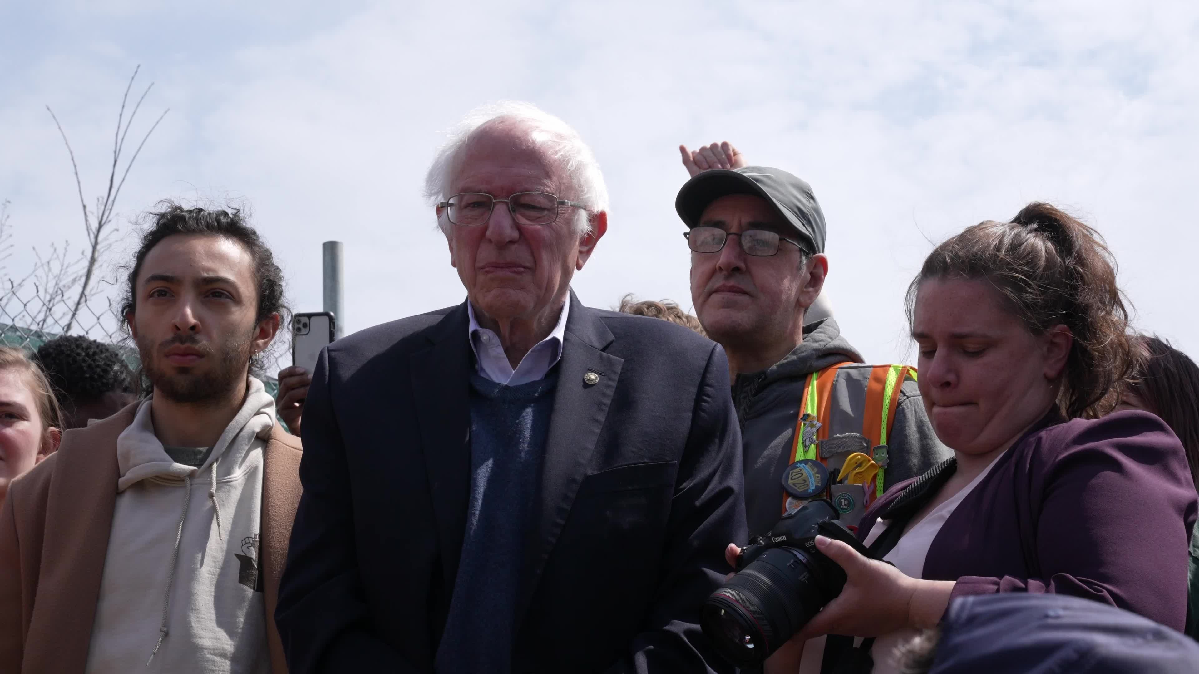 Senator Bernie Sanders Joins Workers For An Amazon Labor Union Rally
