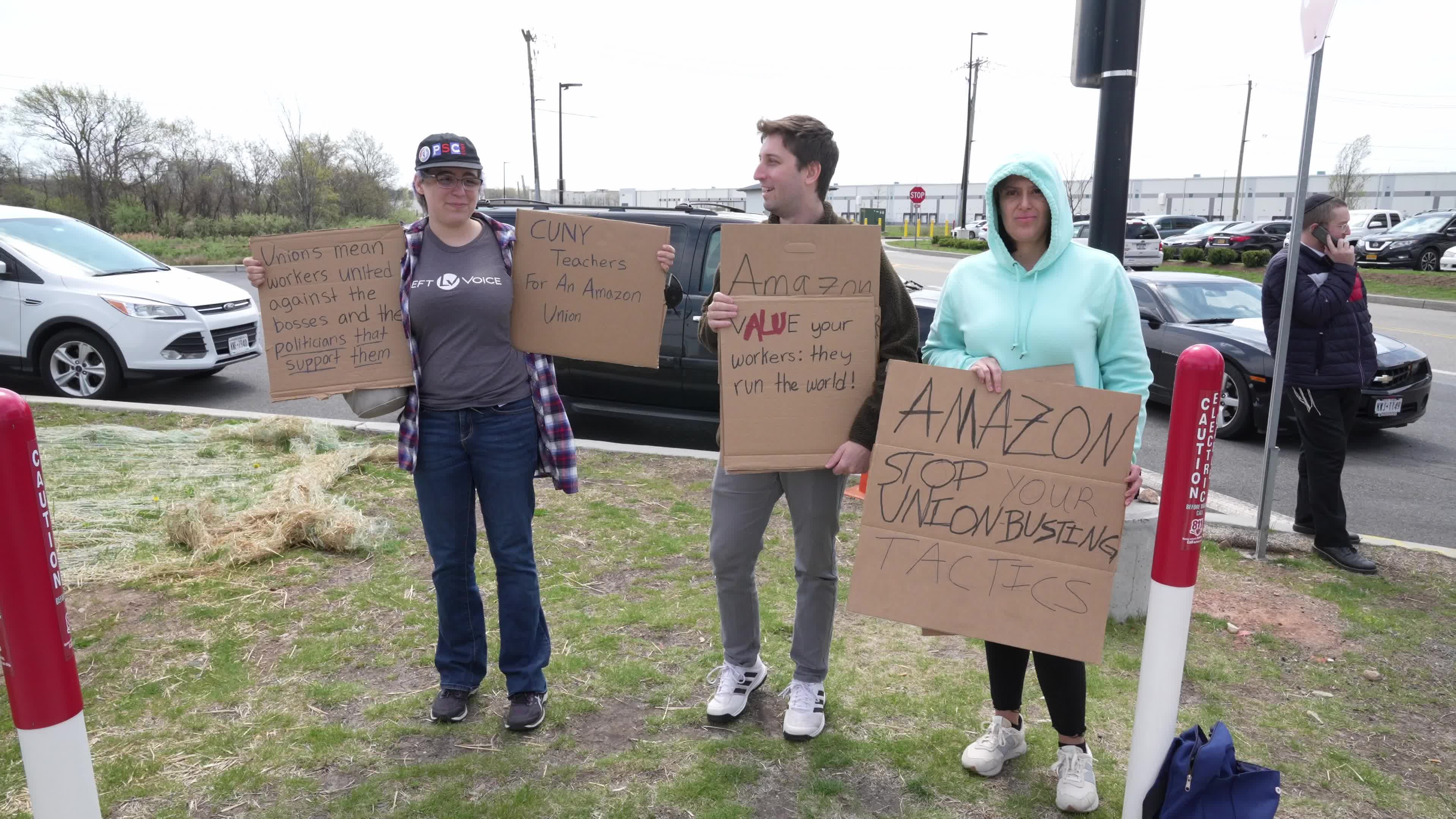 Senator Bernie Sanders Joins Workers For An Amazon Labor Union Rally