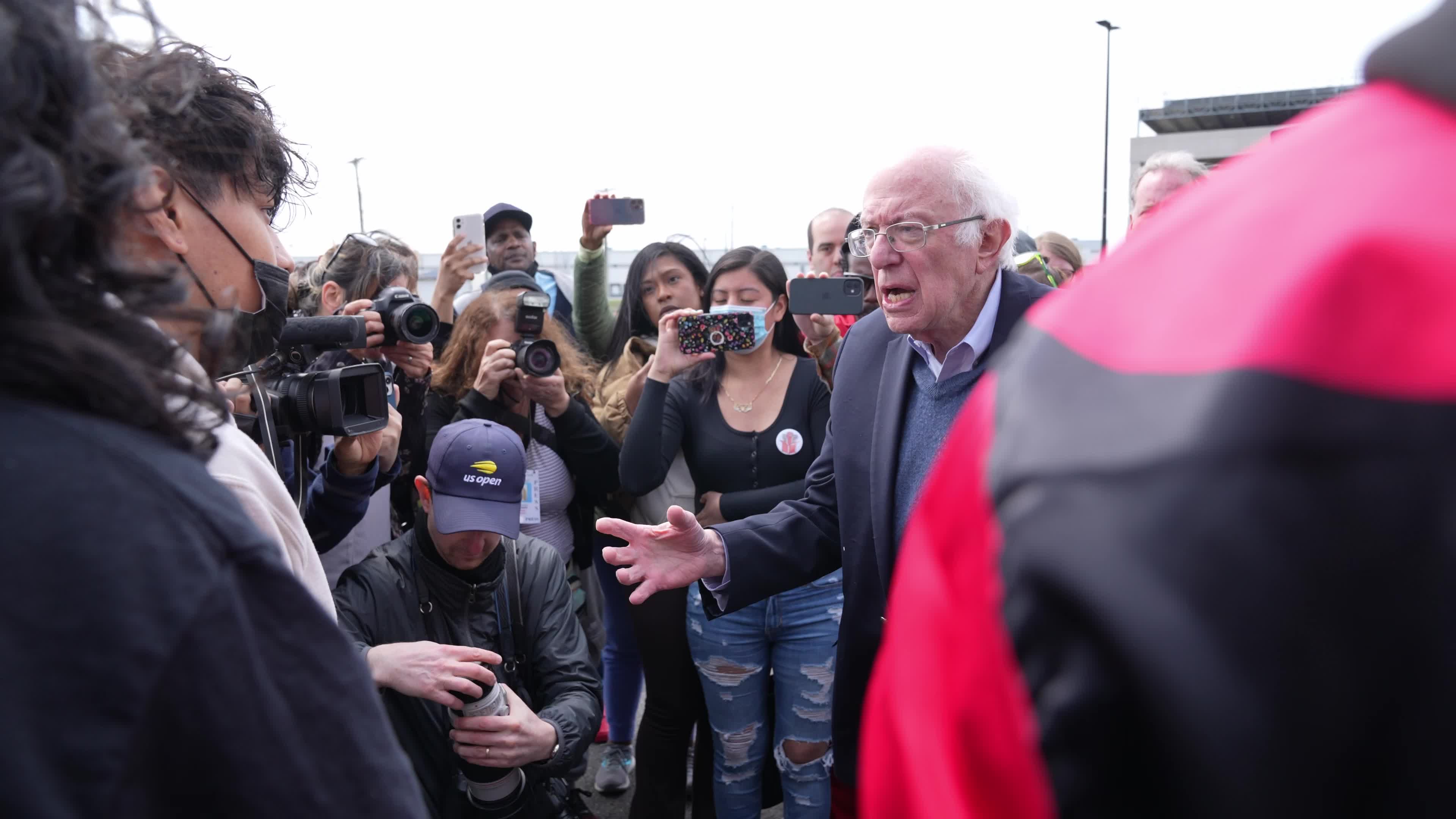 Senator Bernie Sanders Joins Workers For An Amazon Labor Union Rally