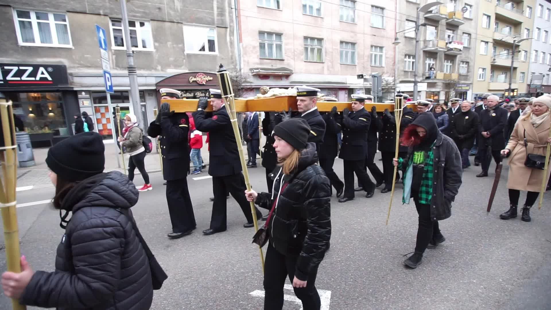 Way Of The Cross Procession in Gdynia, Poland