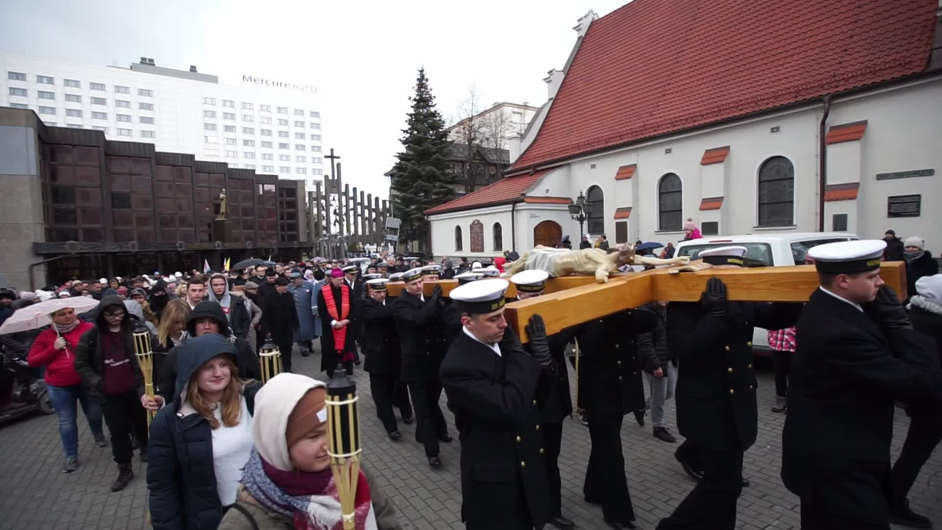 Way Of The Cross Procession in Gdynia, Poland