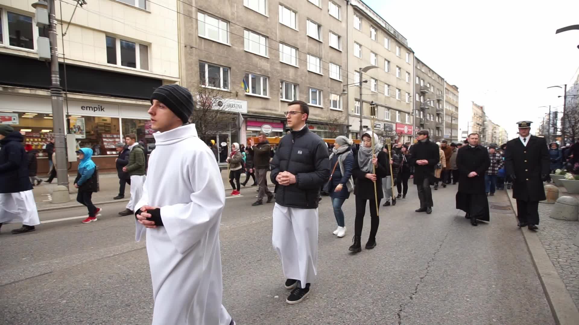 Way Of The Cross Procession in Gdynia, Poland
