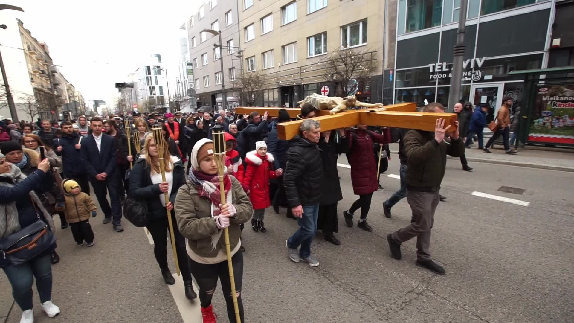 Way Of The Cross Procession in Gdynia, Poland