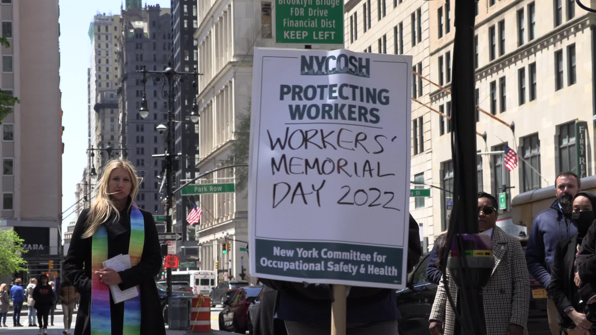 NYC: City officials hold vigil for Workers' Memorial Day