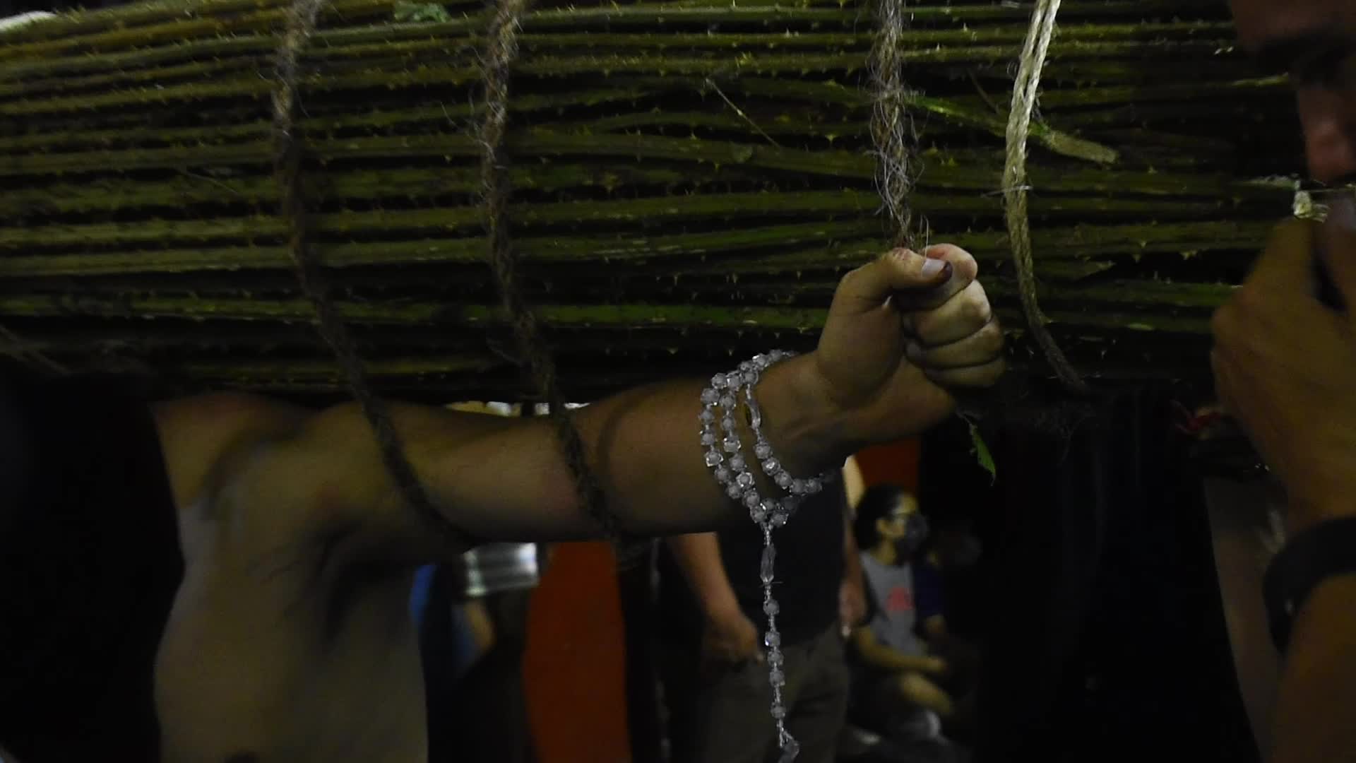 Procession Of Silence Of Holy Week in Taxco