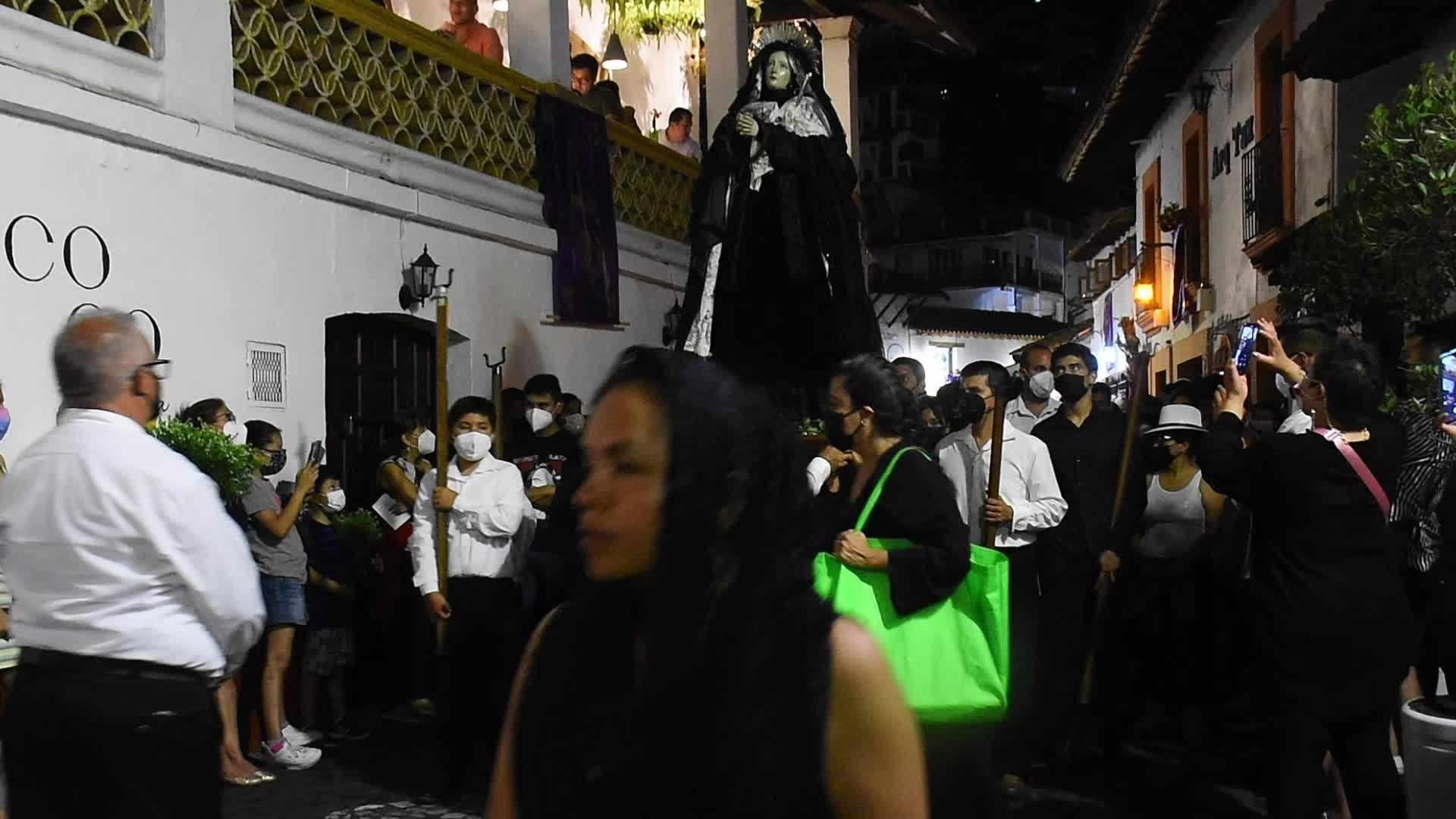 Procession Of Silence Of Holy Week in Taxco