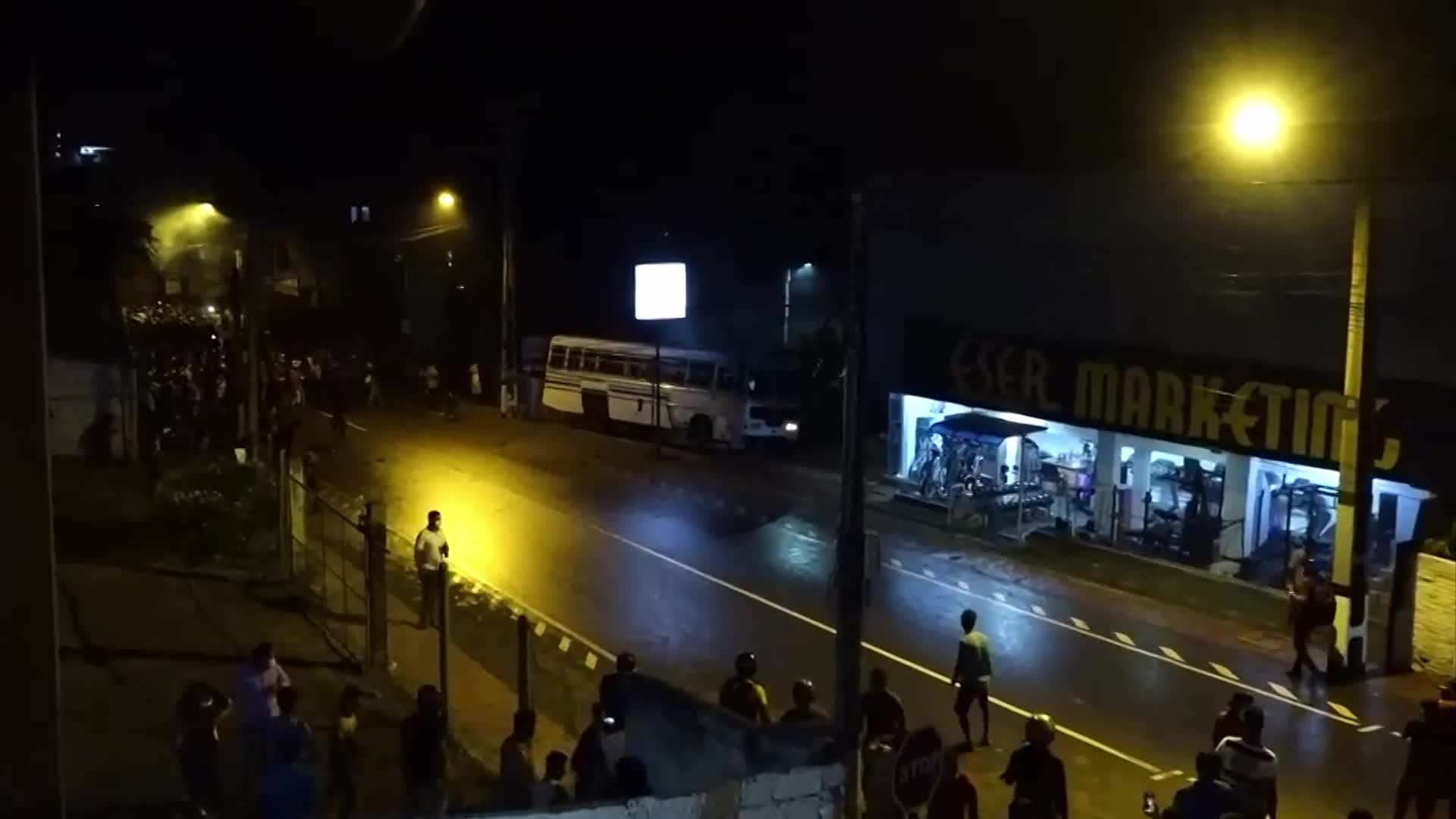 Protester clash with polices and military, demonstrating against Sri Lanka President 