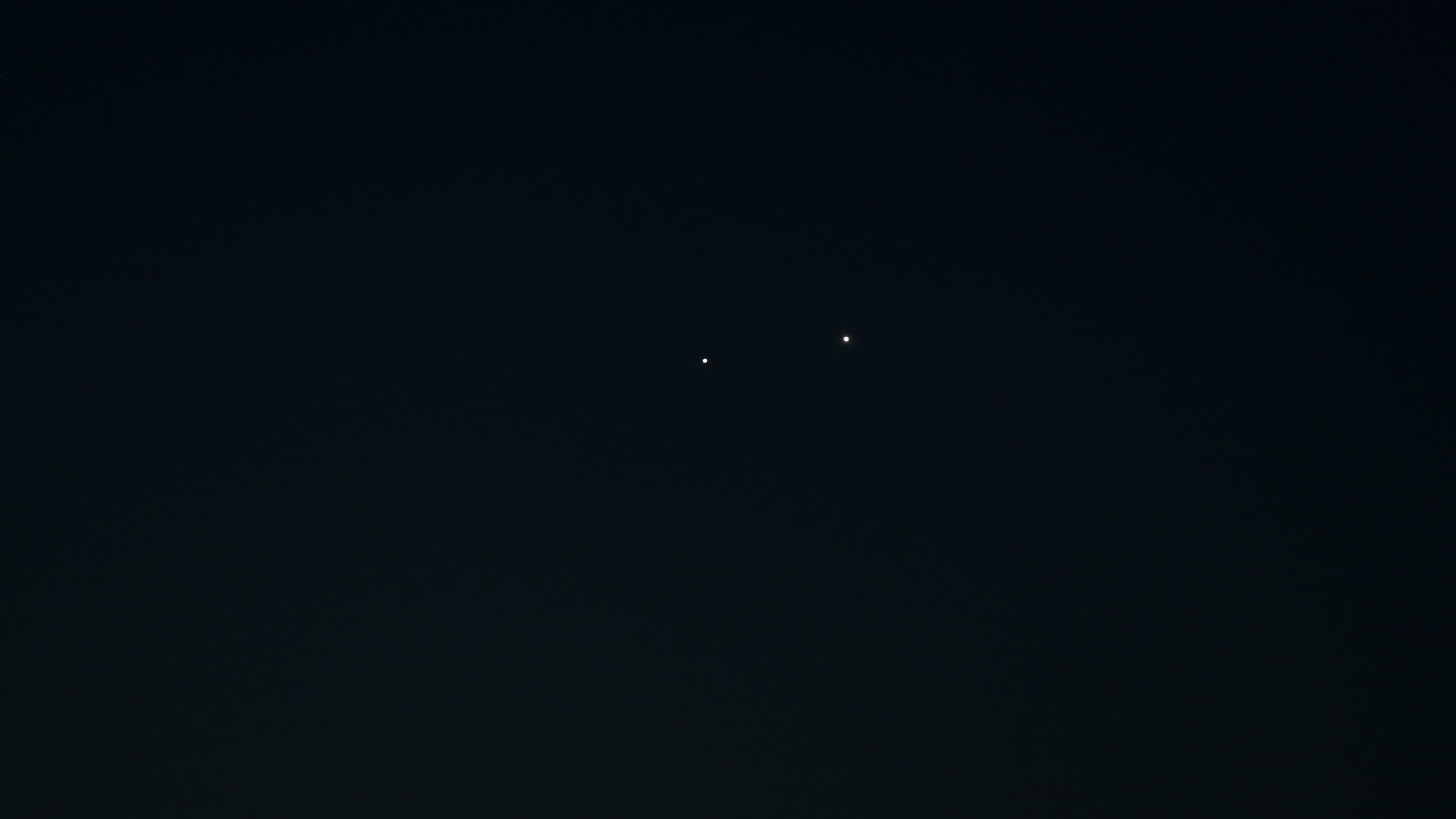 Venus and Jupiter conjunction in Italy