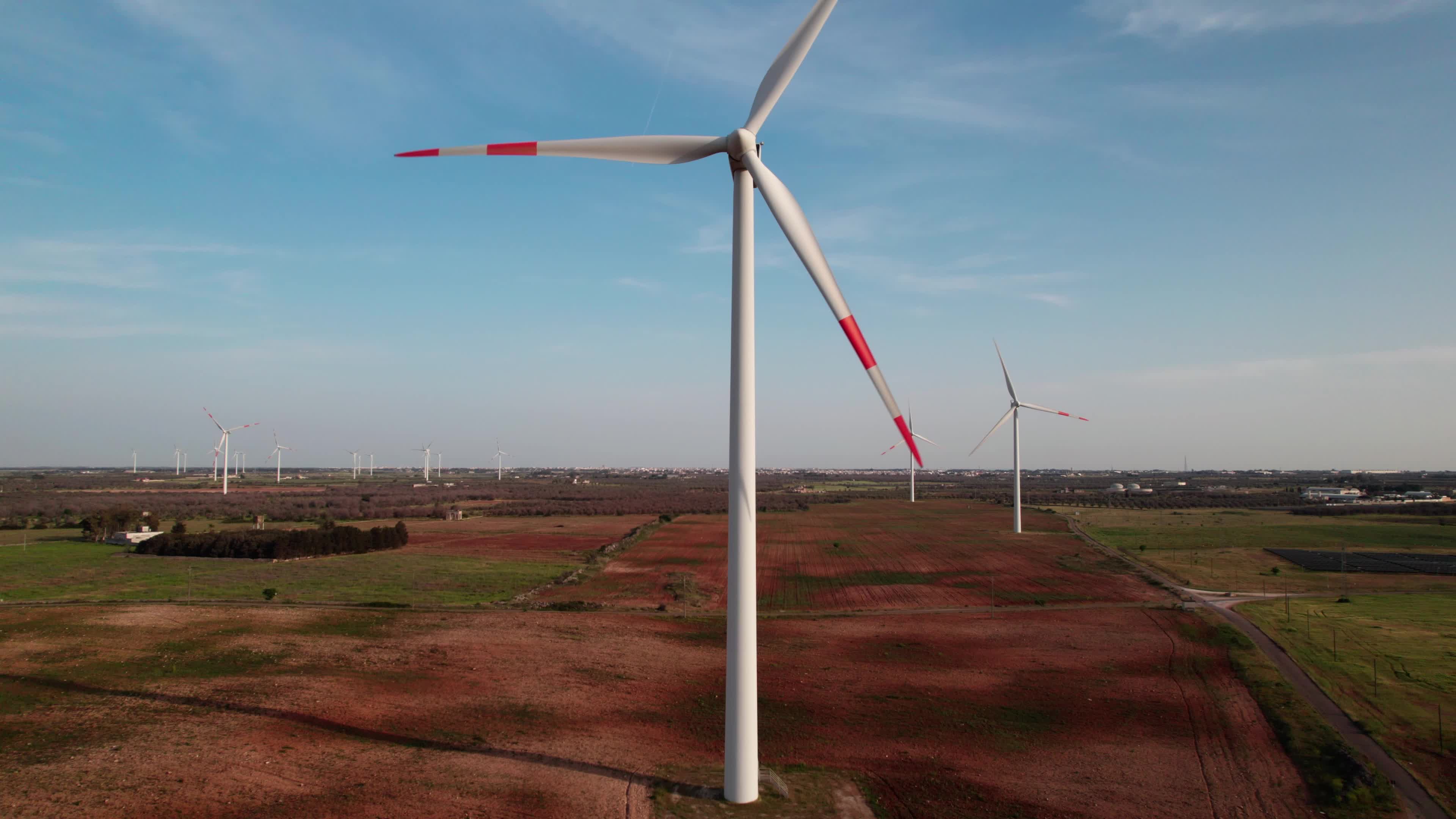 Wind Farm In Italy