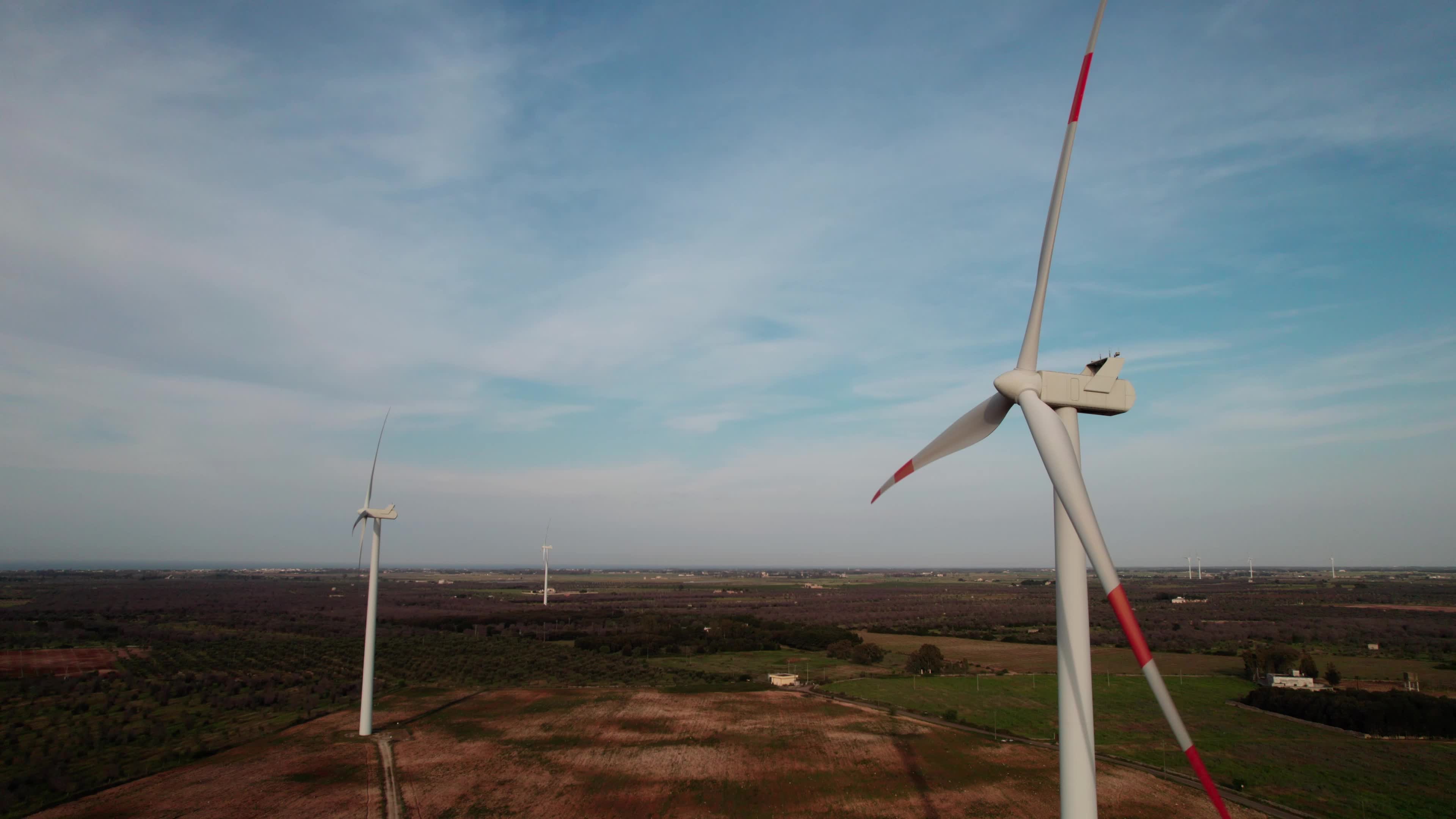 Wind Farm In Italy