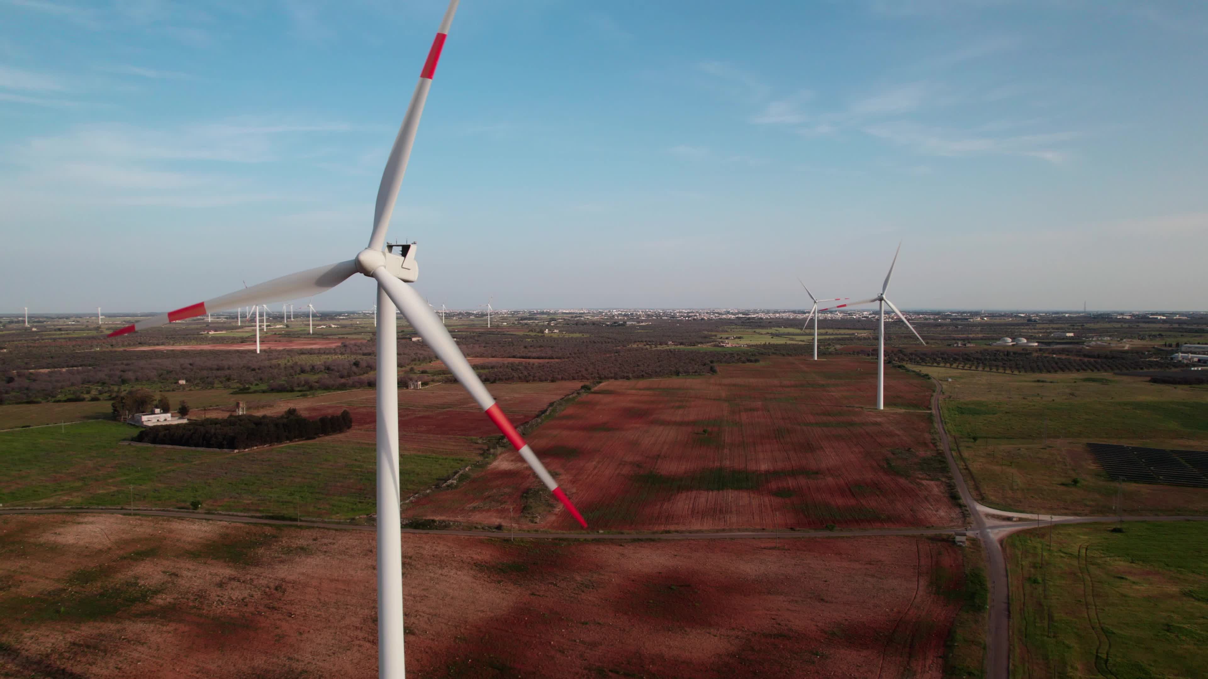 Wind Farm In Italy