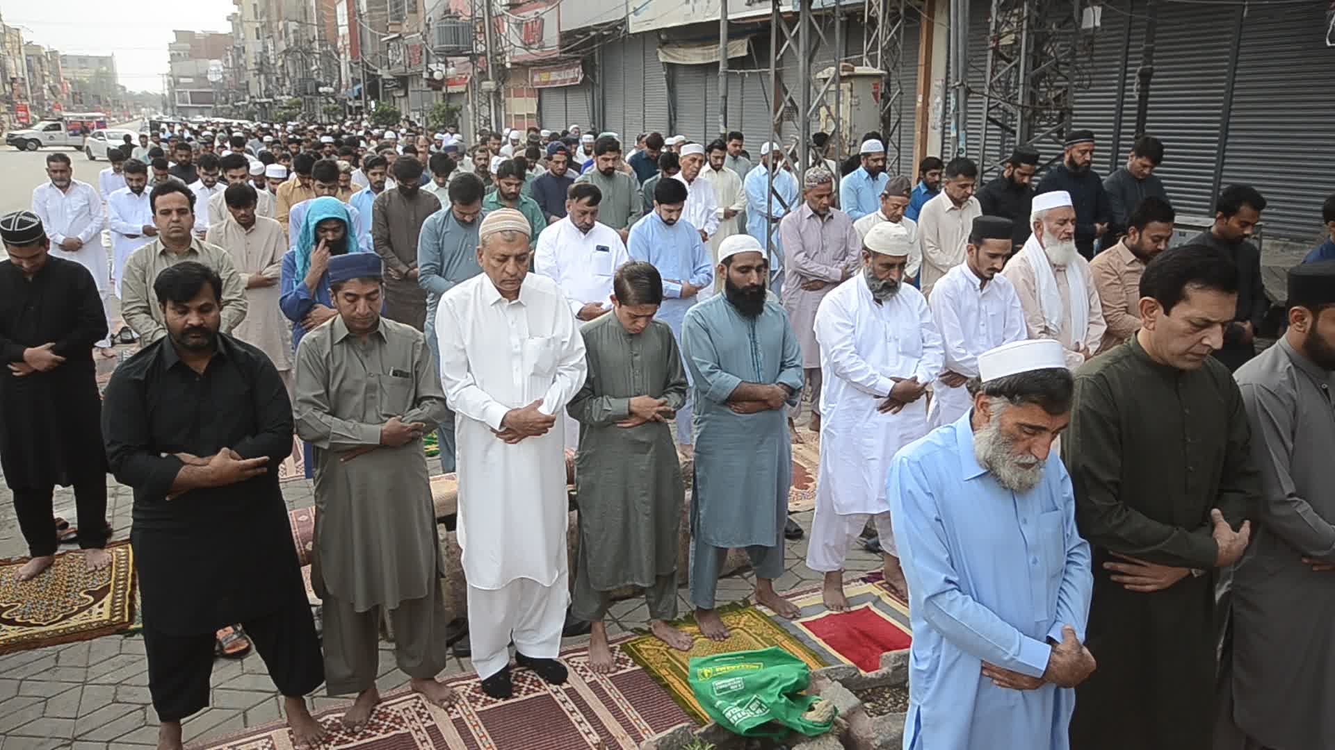 Eid al-Fitr prayers in Peshawar, Pakistan