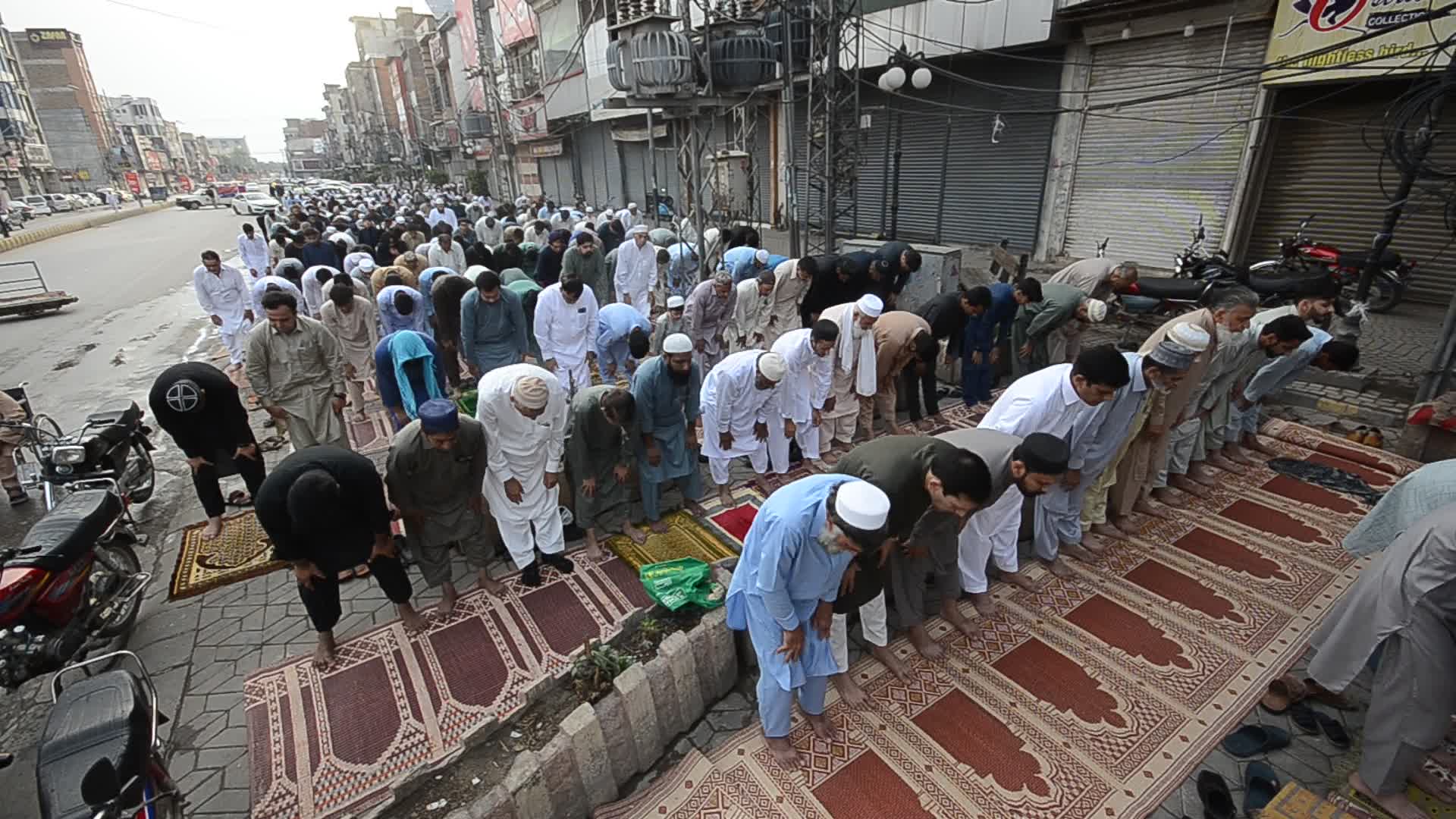 Eid al-Fitr prayers in Peshawar, Pakistan
