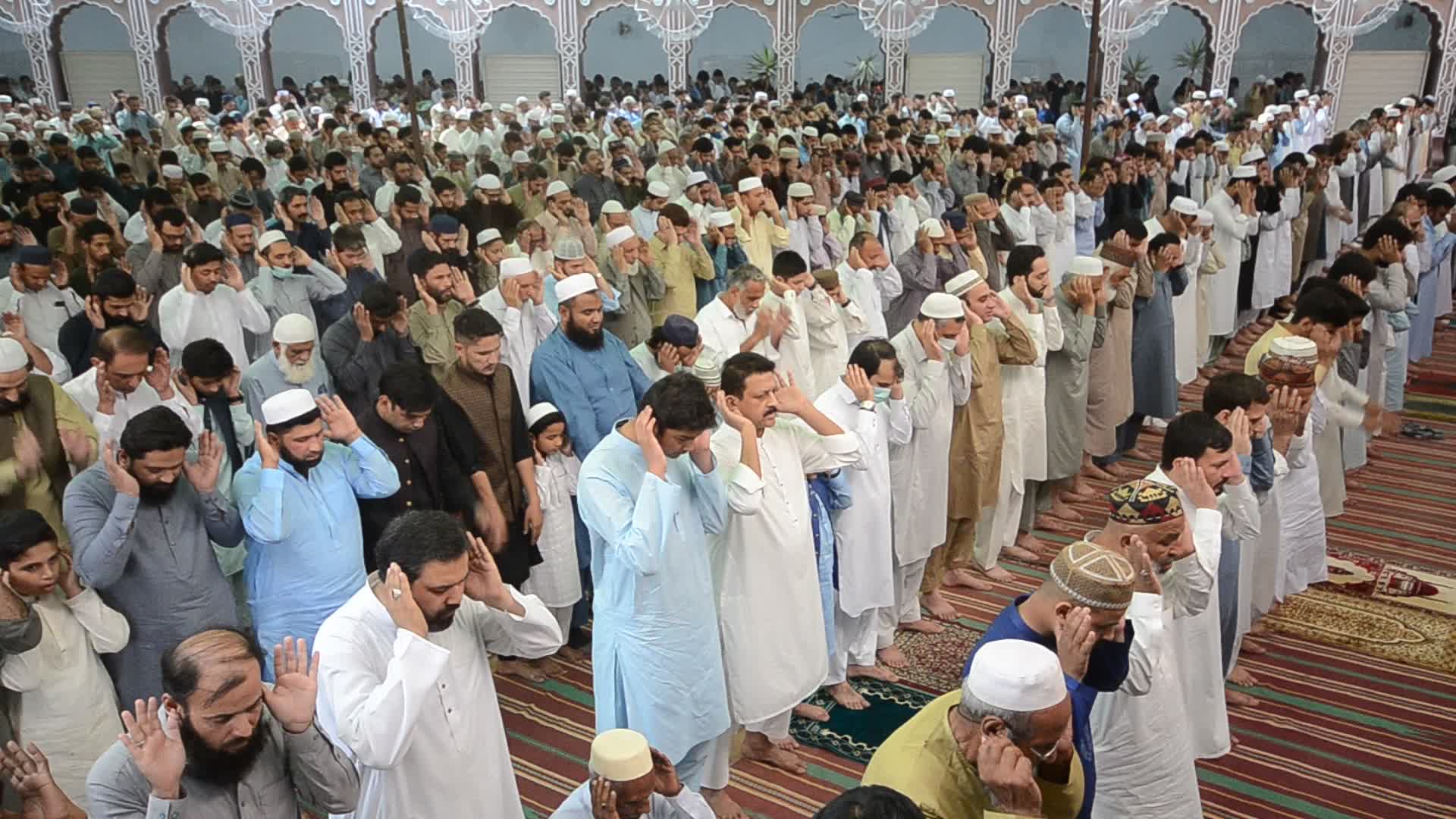 Eid al-Fitr prayers in Peshawar, Pakistan