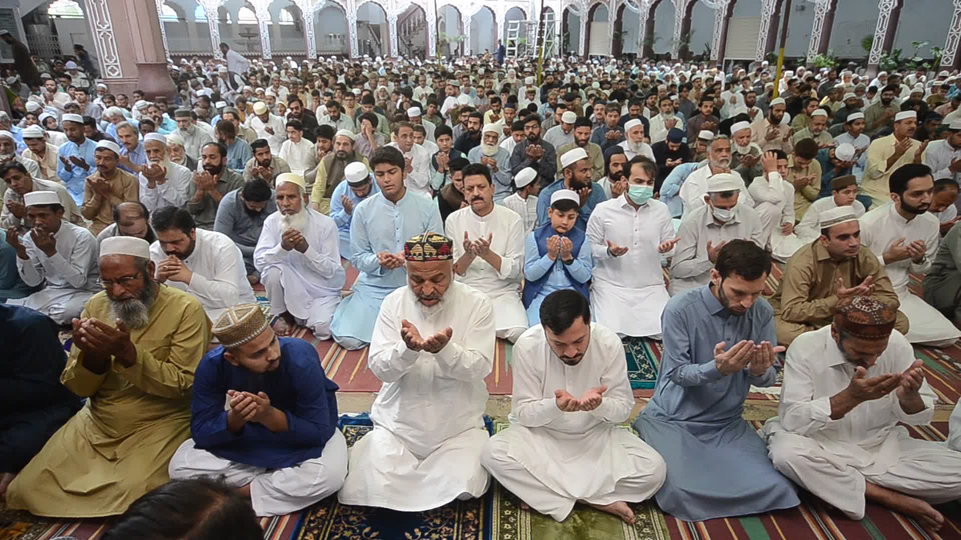Eid al-Fitr prayers in Peshawar, Pakistan