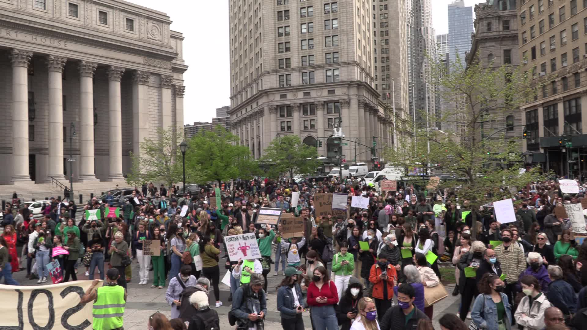 NYC: Massive Abortion Rights Rally and March Denouncing Leaked Supreme Court Opinion