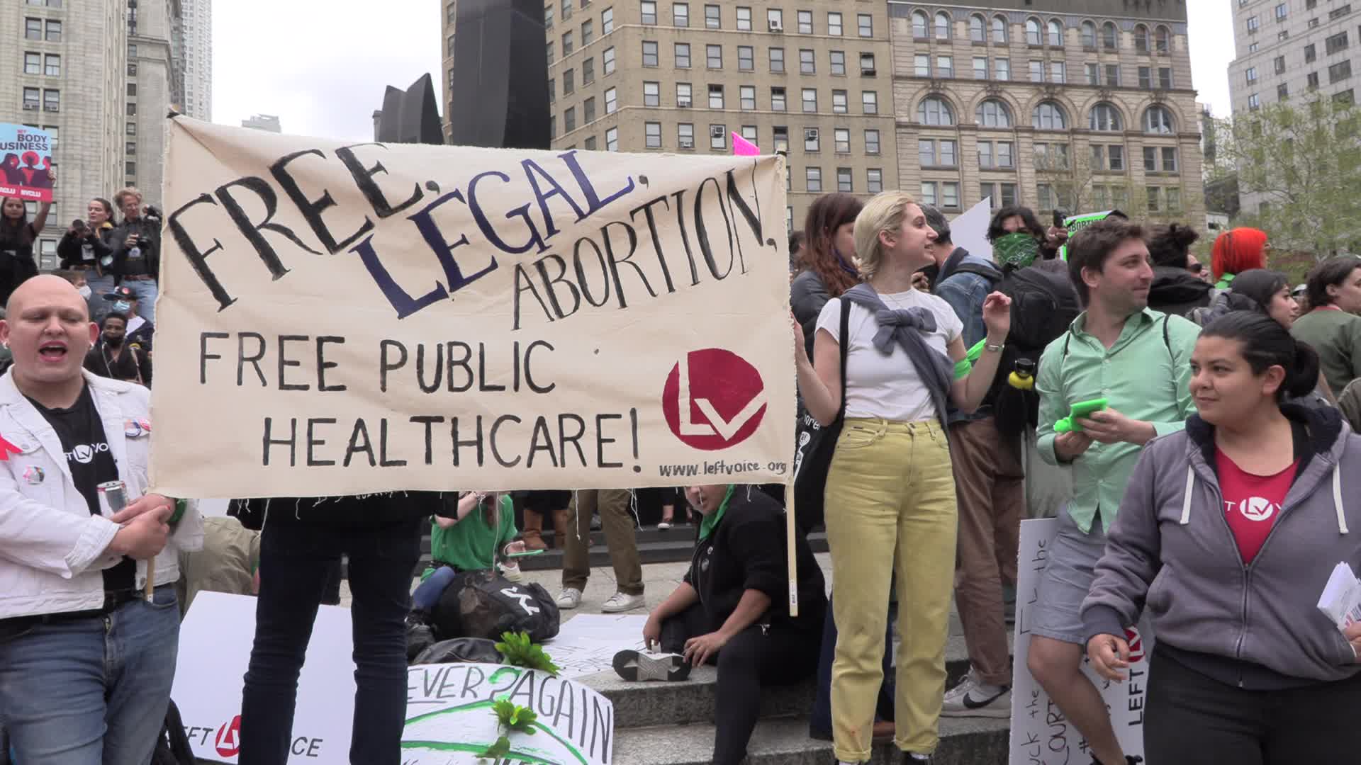 NYC: Massive Abortion Rights Rally and March Denouncing Leaked Supreme Court Opinion