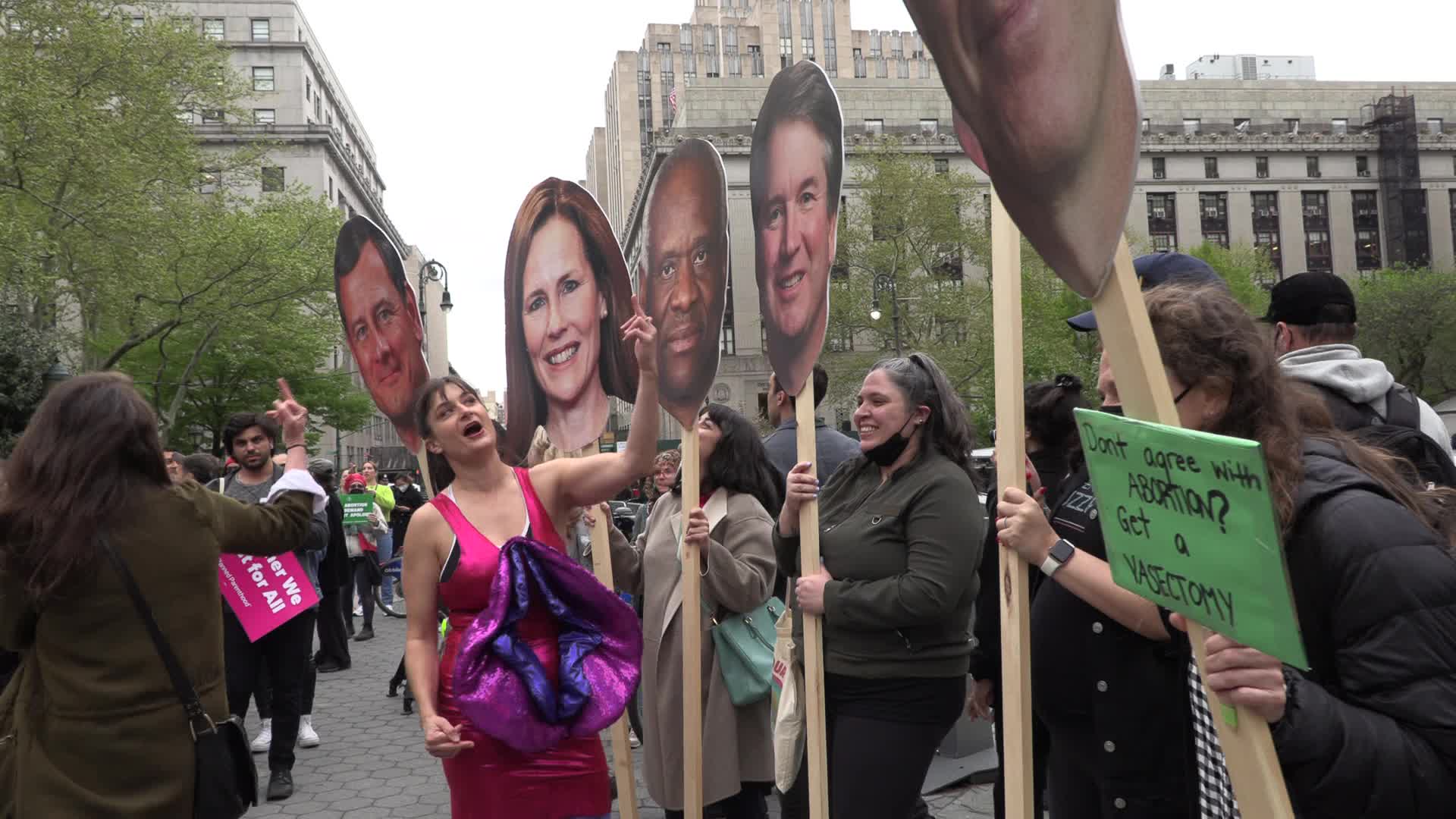 NYC: Massive Abortion Rights Rally and March Denouncing Leaked Supreme Court Opinion