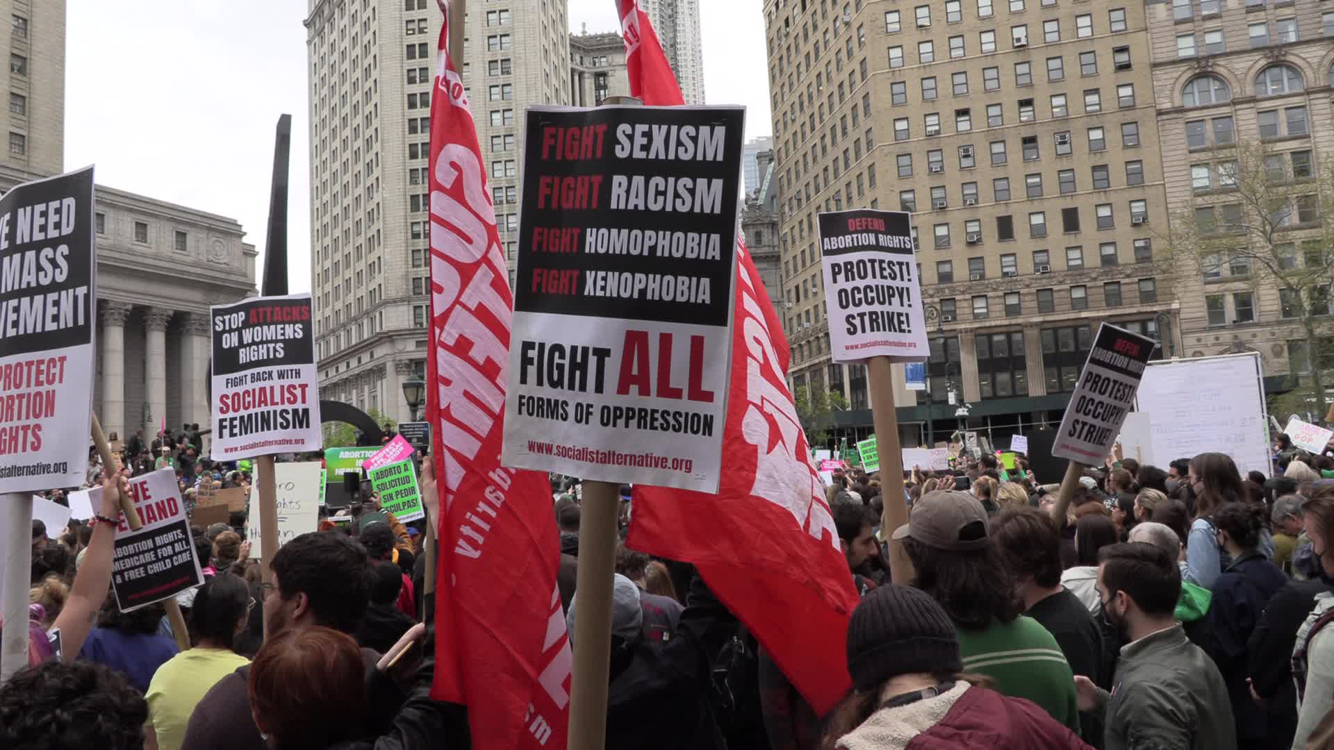 NYC: Massive Abortion Rights Rally and March Denouncing Leaked Supreme Court Opinion