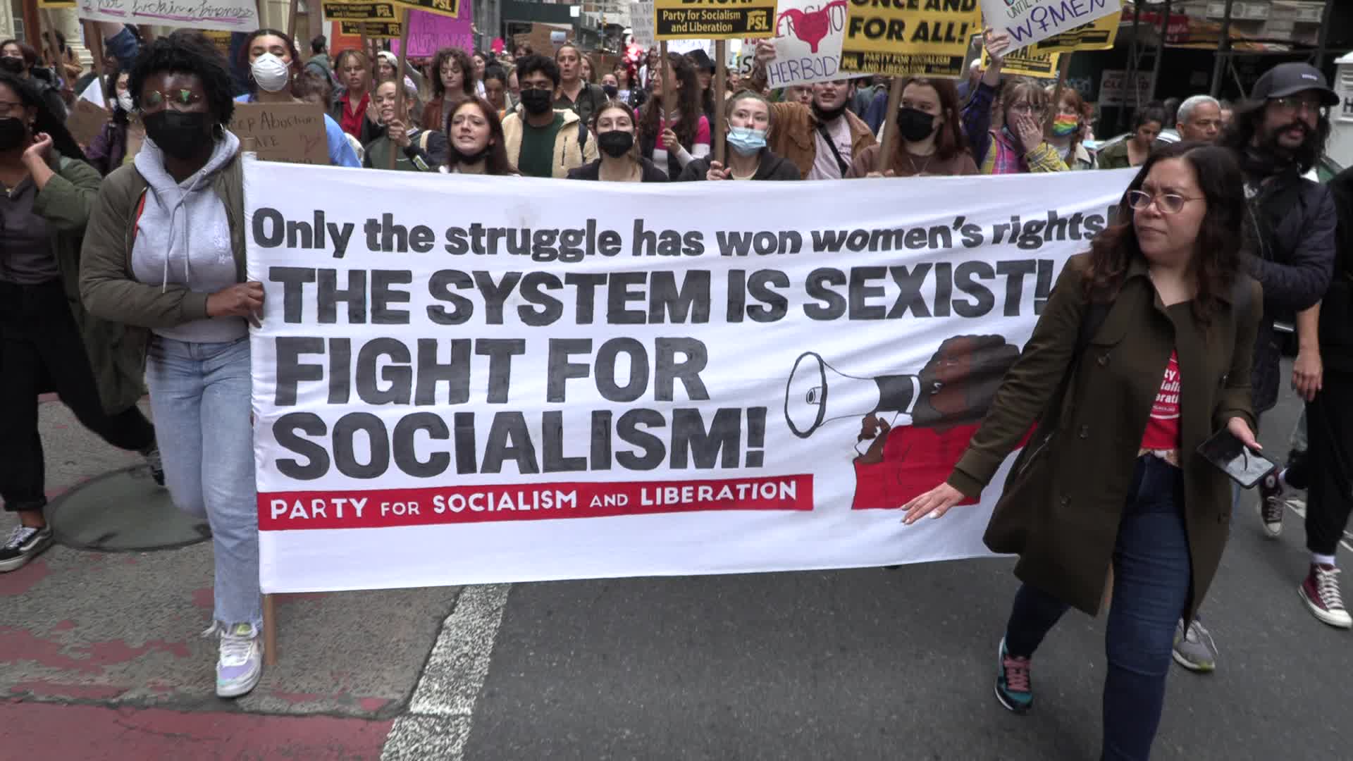 NYC: Massive Abortion Rights Rally and March Denouncing Leaked Supreme Court Opinion