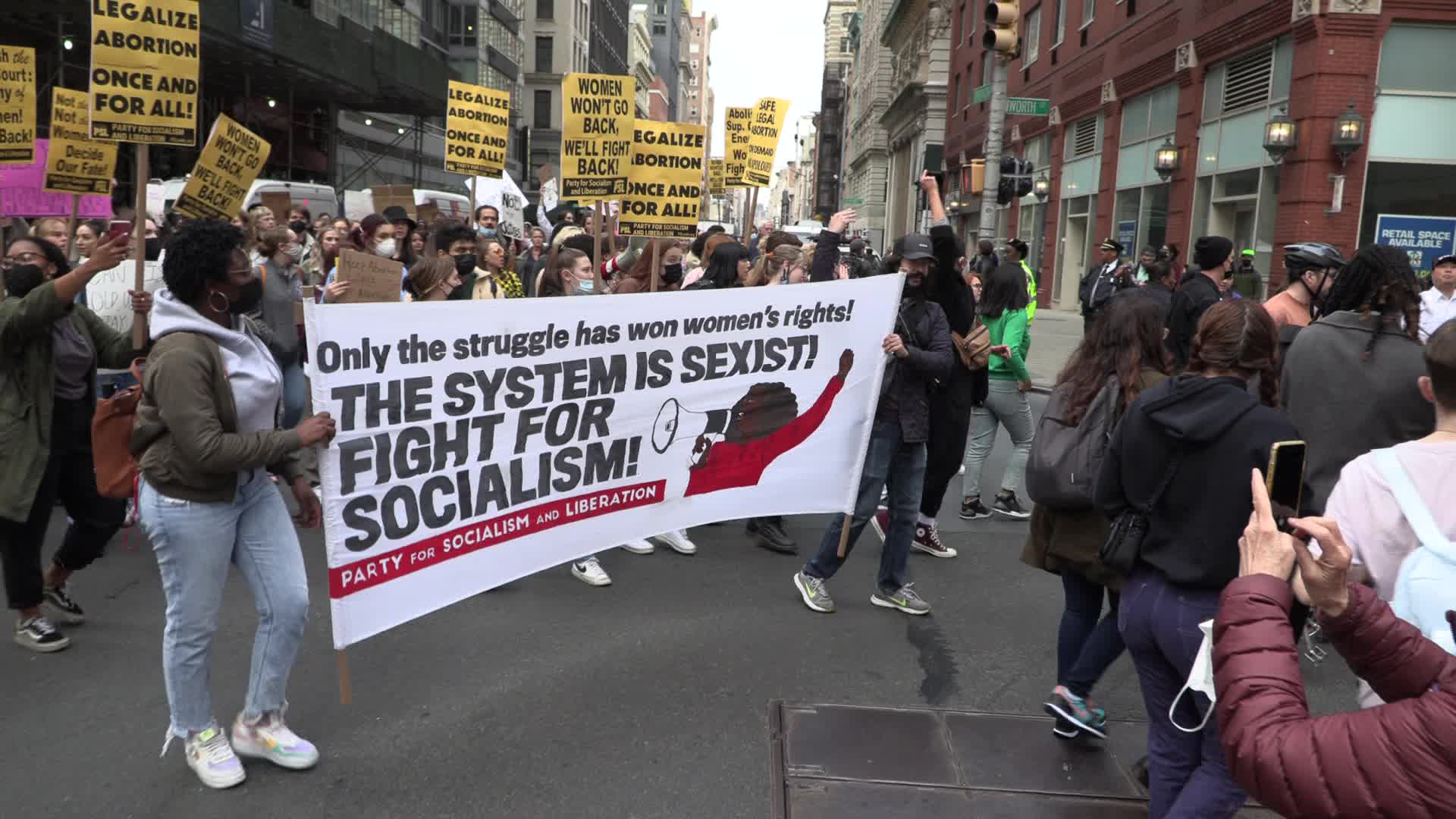 NYC: Massive Abortion Rights Rally and March Denouncing Leaked Supreme Court Opinion