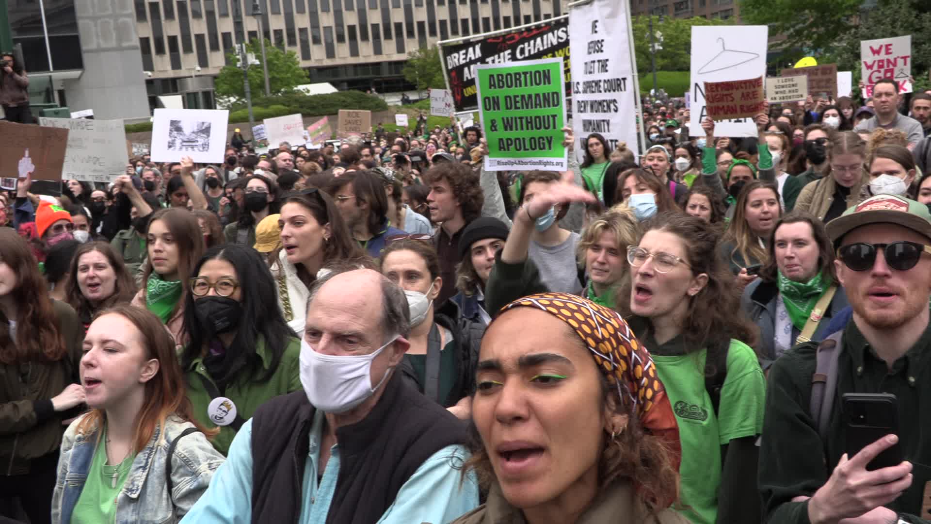 NYC: Massive Abortion Rights Rally and March Denouncing Leaked Supreme Court Opinion