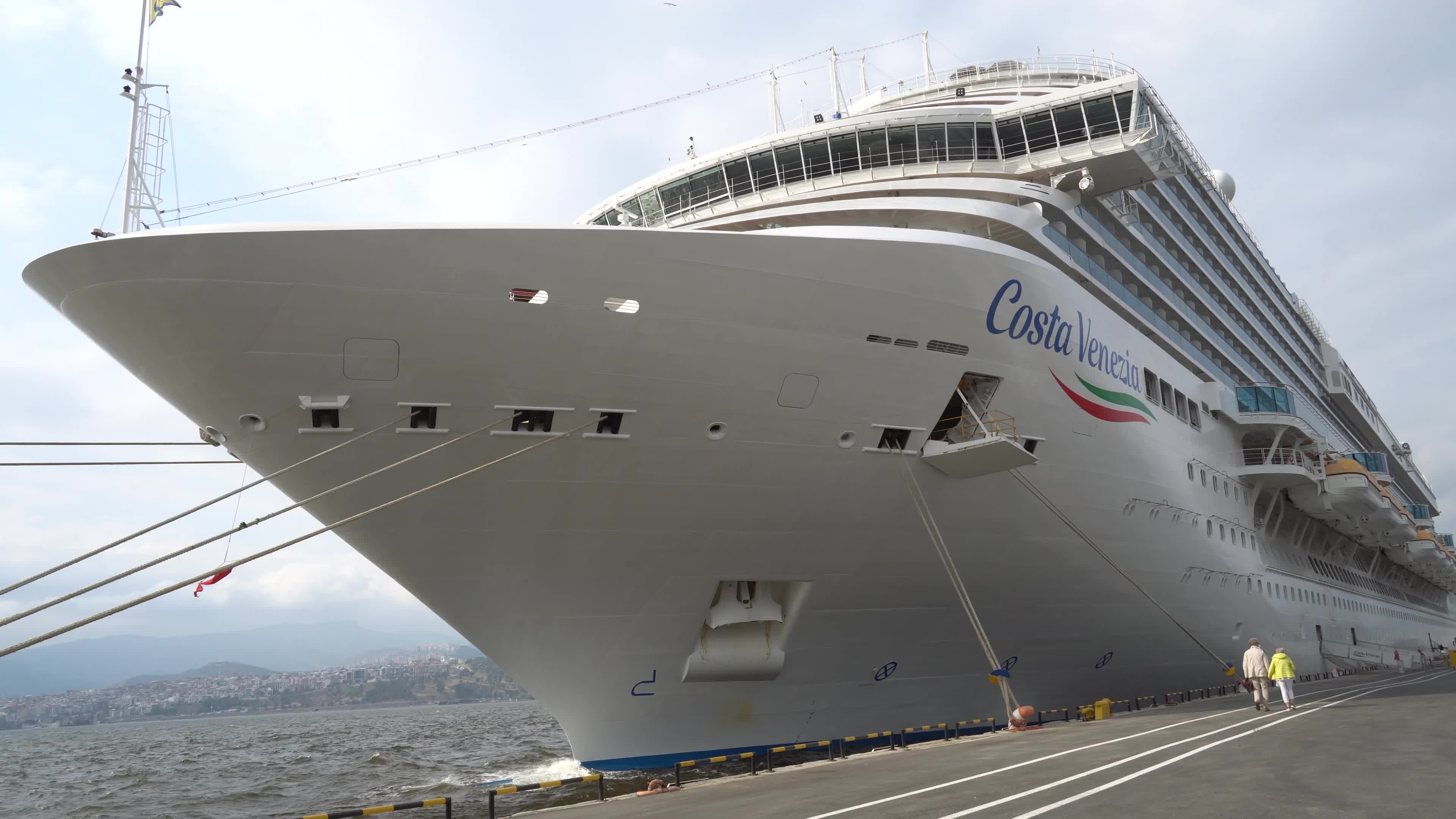 Luxury cruiser Costa Venezia docked at Izmir Port, Turkey