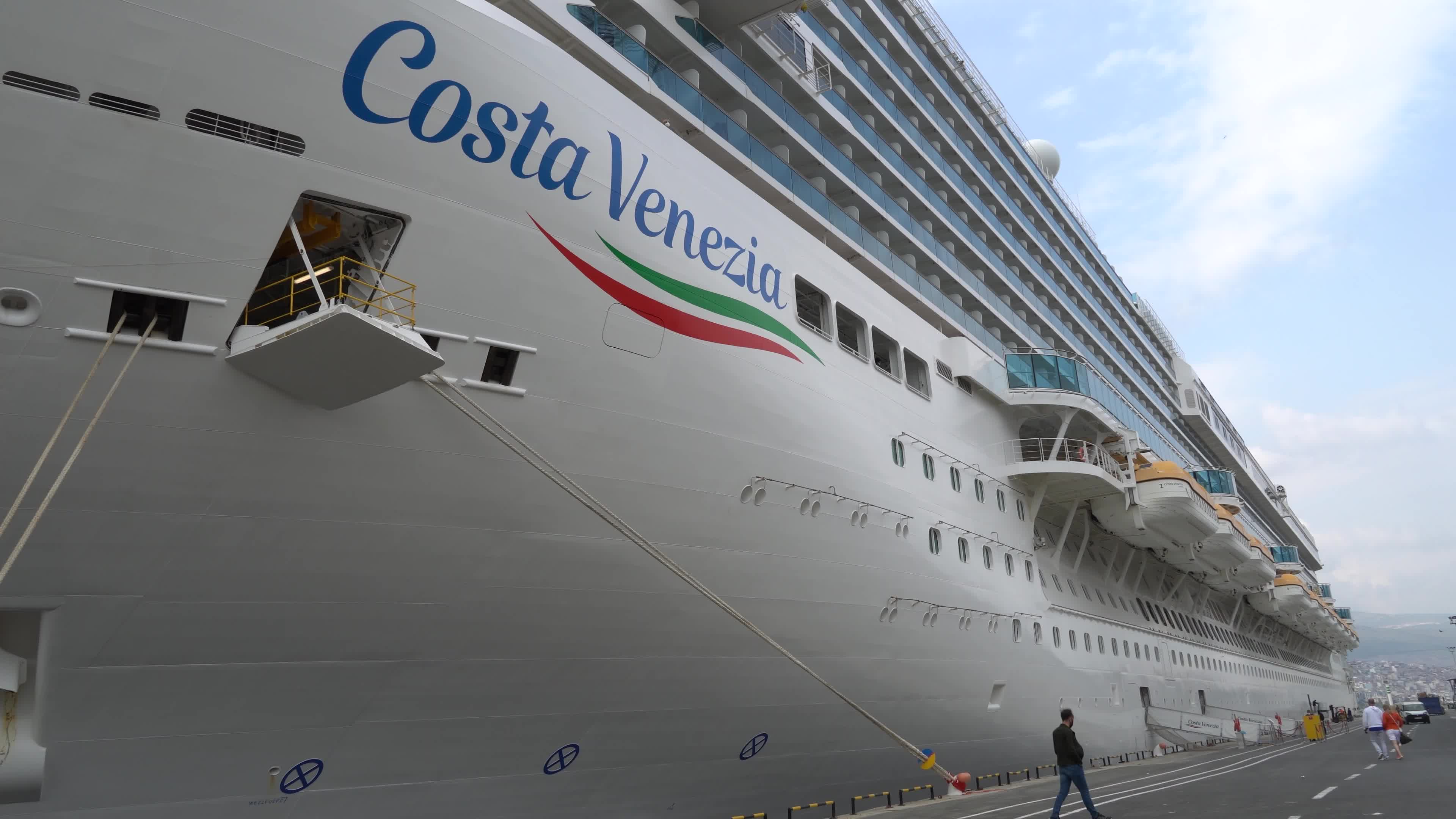 Luxury cruiser Costa Venezia docked at Izmir Port, Turkey