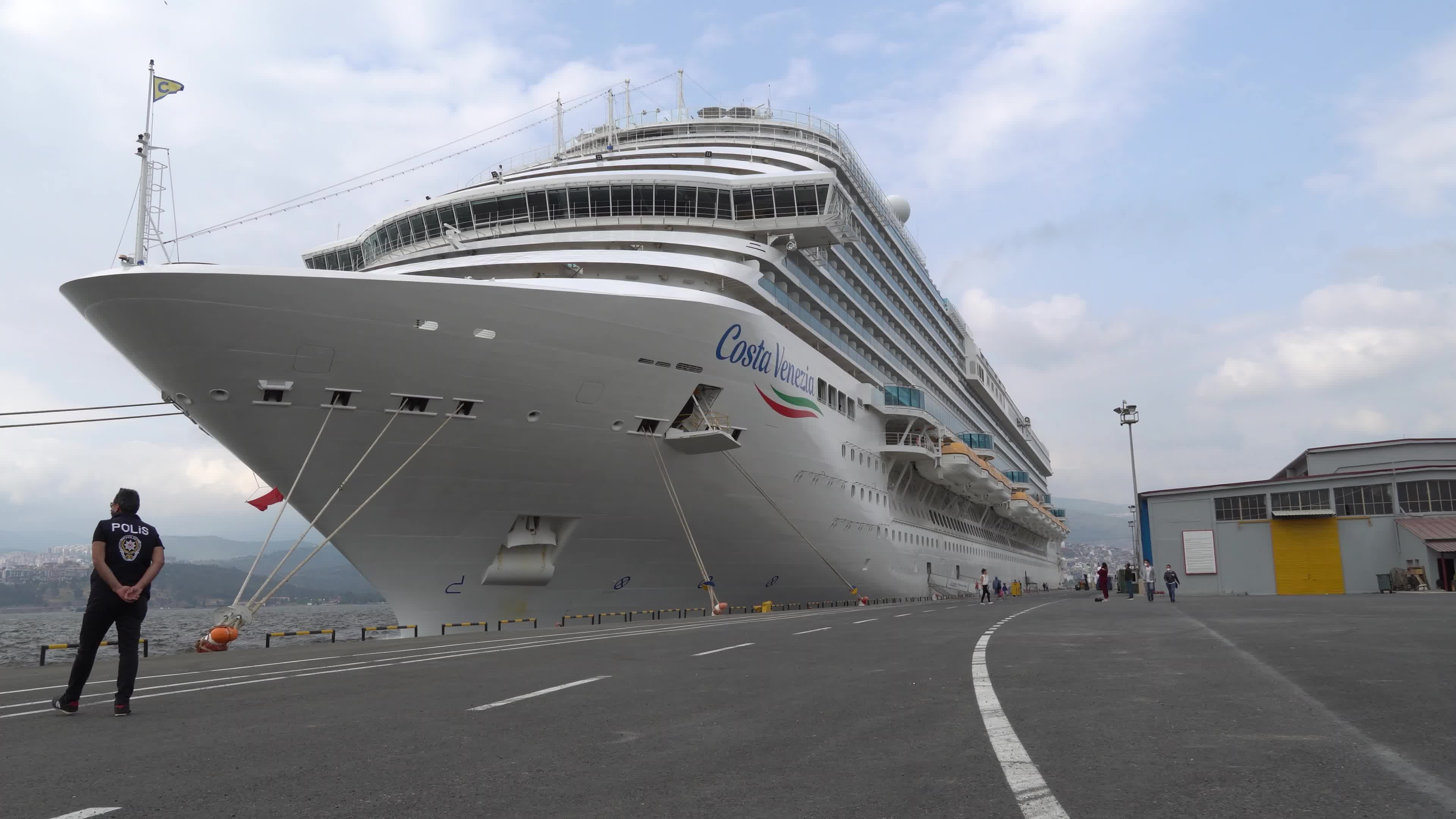 Luxury cruiser Costa Venezia docked at Izmir Port, Turkey