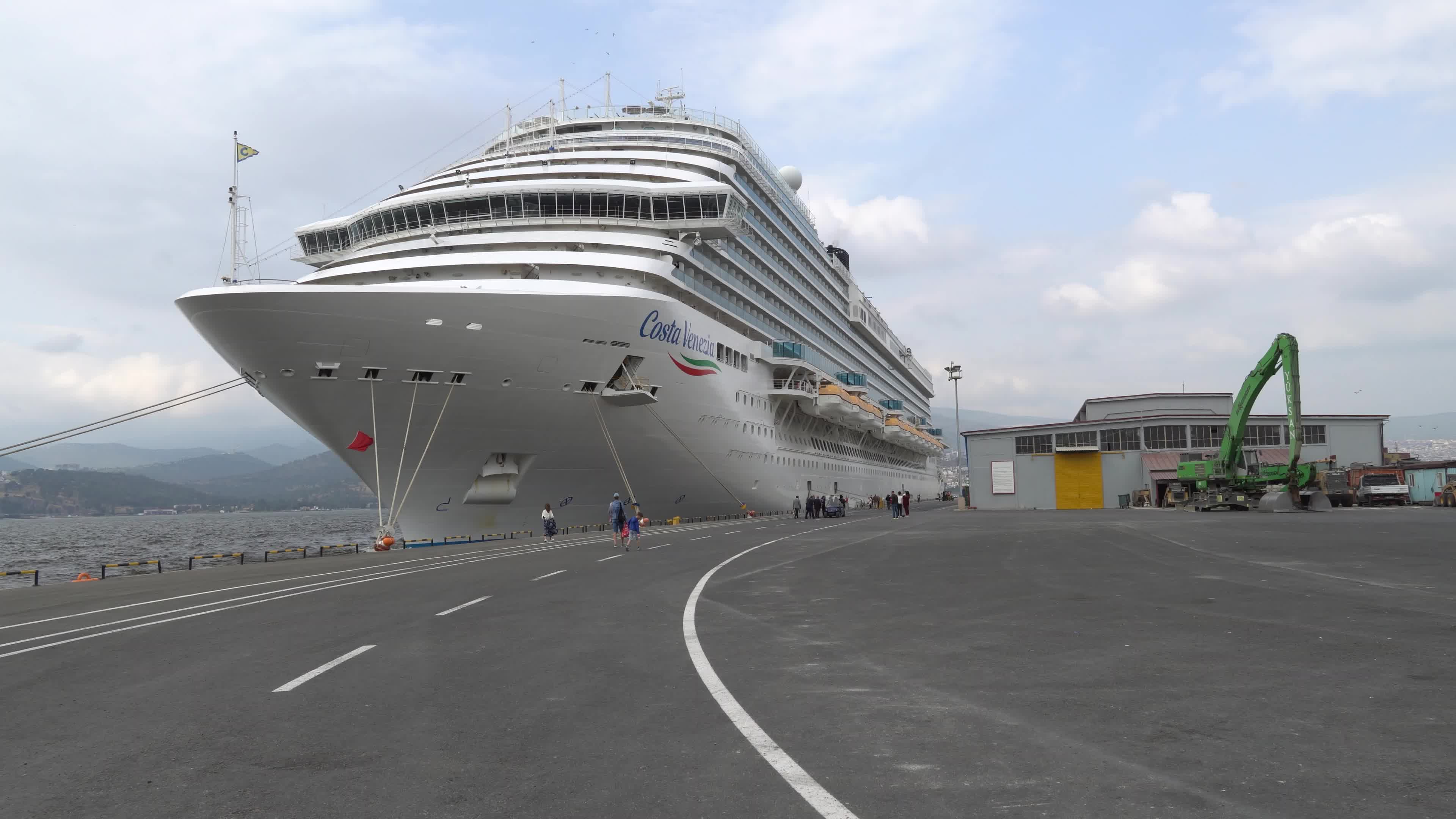Luxury cruiser Costa Venezia docked at Izmir Port, Turkey