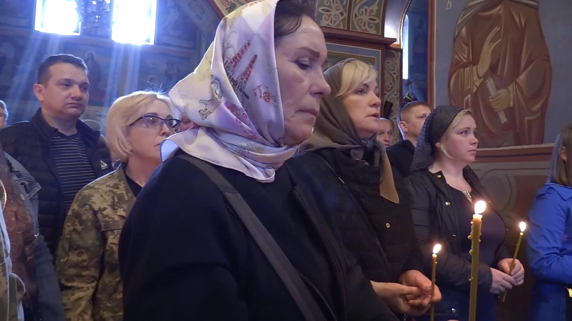 Funeral service for Ukrainian soldier Ruslan Borovyk in Kyiv, amid Russian invasion in Ukraine.
