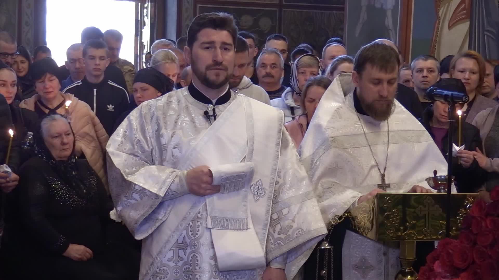 Funeral service for Ukrainian soldier Ruslan Borovyk in Kyiv, amid Russian invasion in Ukraine.