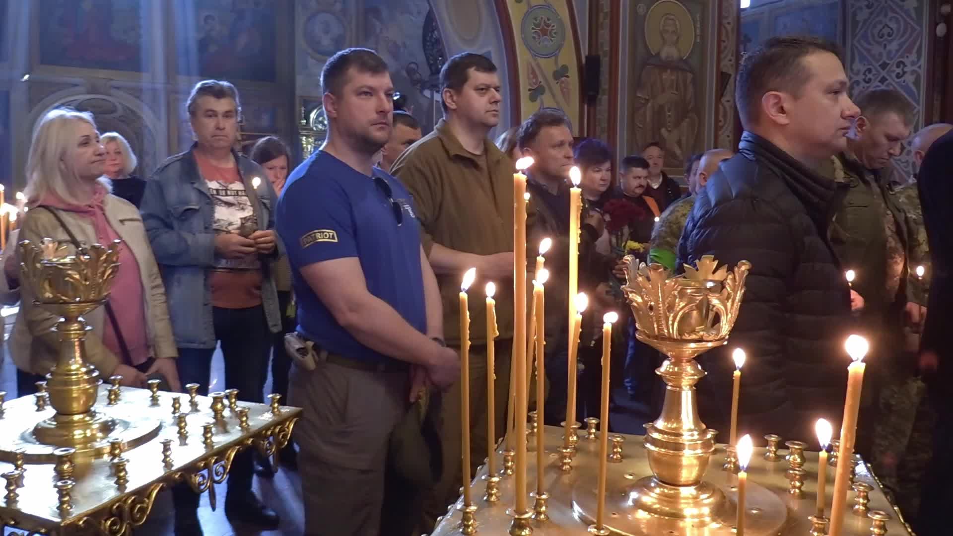Funeral service for Ukrainian soldier Ruslan Borovyk in Kyiv, amid Russian invasion in Ukraine.