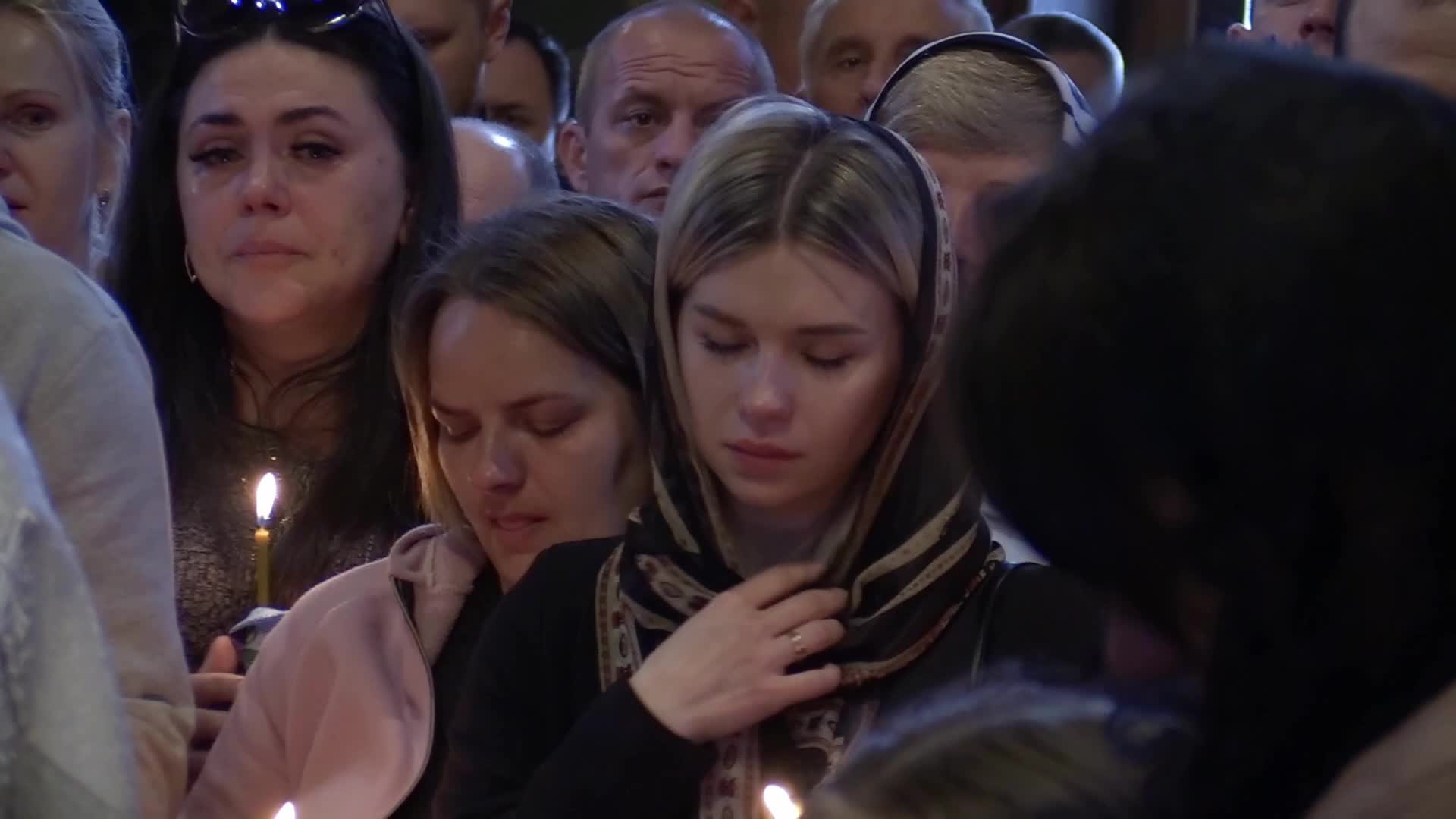 Funeral service for Ukrainian soldier Ruslan Borovyk in Kyiv, amid Russian invasion in Ukraine.