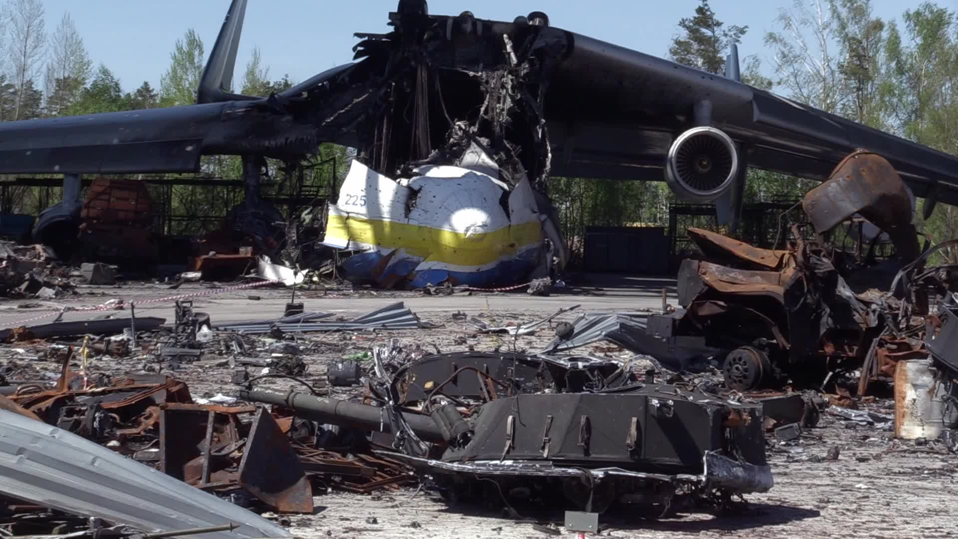 The world's biggest cargo plane Antonov An-225 Mriya destroyed in Hostomel, amid Russian invasion in Ukraine