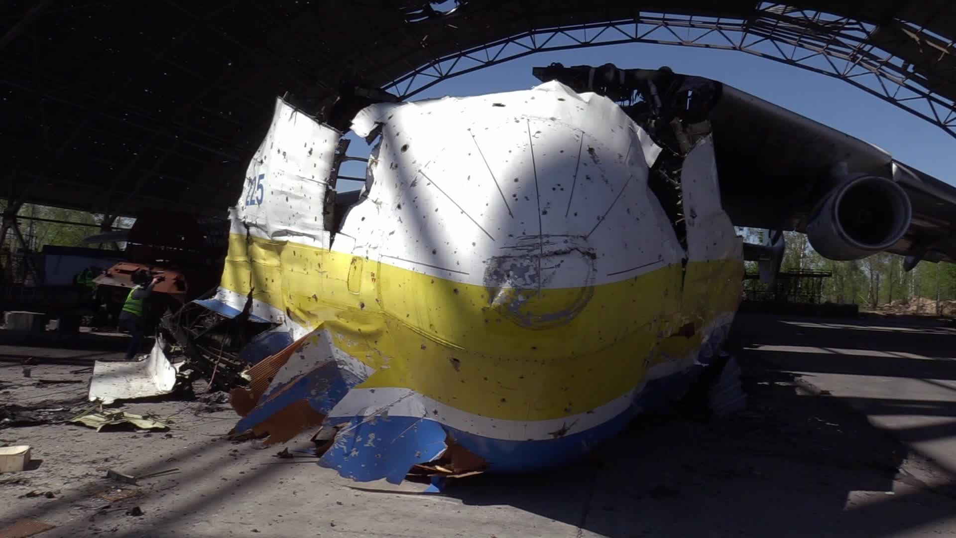 The world's biggest cargo plane Antonov An-225 Mriya destroyed in Hostomel, amid Russian invasion in Ukraine