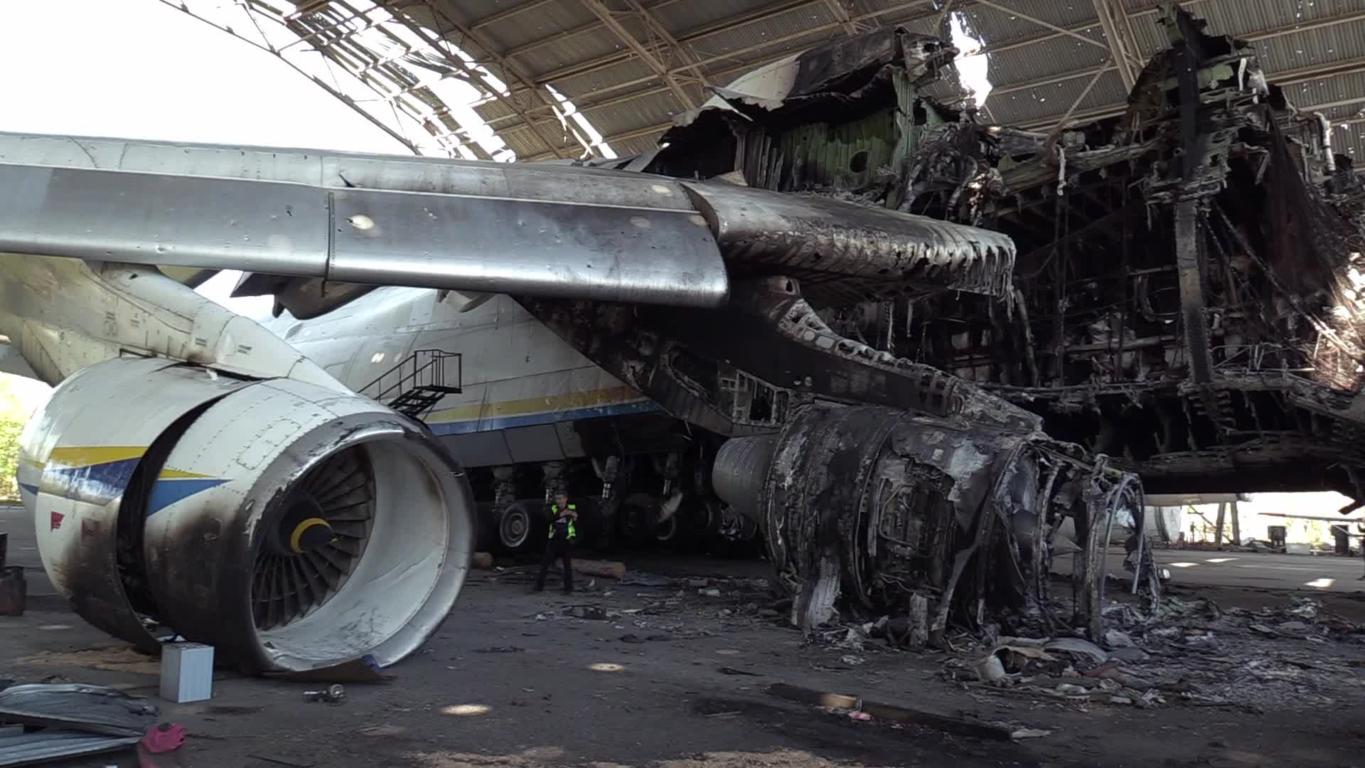 The world's biggest cargo plane Antonov An-225 Mriya destroyed in Hostomel, amid Russian invasion in Ukraine